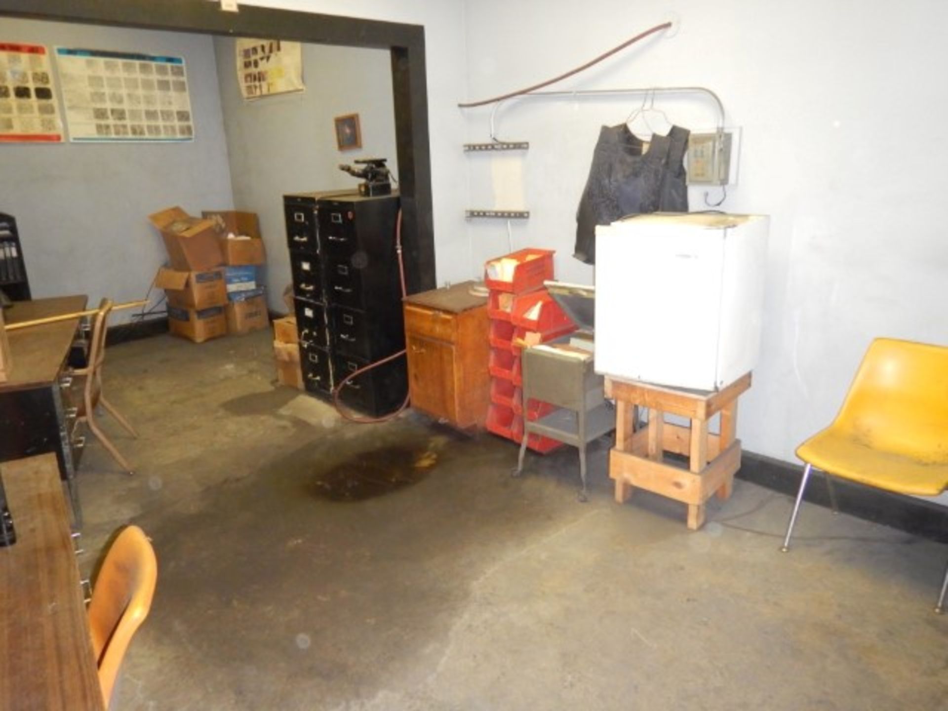 Lab office & contents, refrigerator, desks, chair, filing cabinets, etc - Image 3 of 6