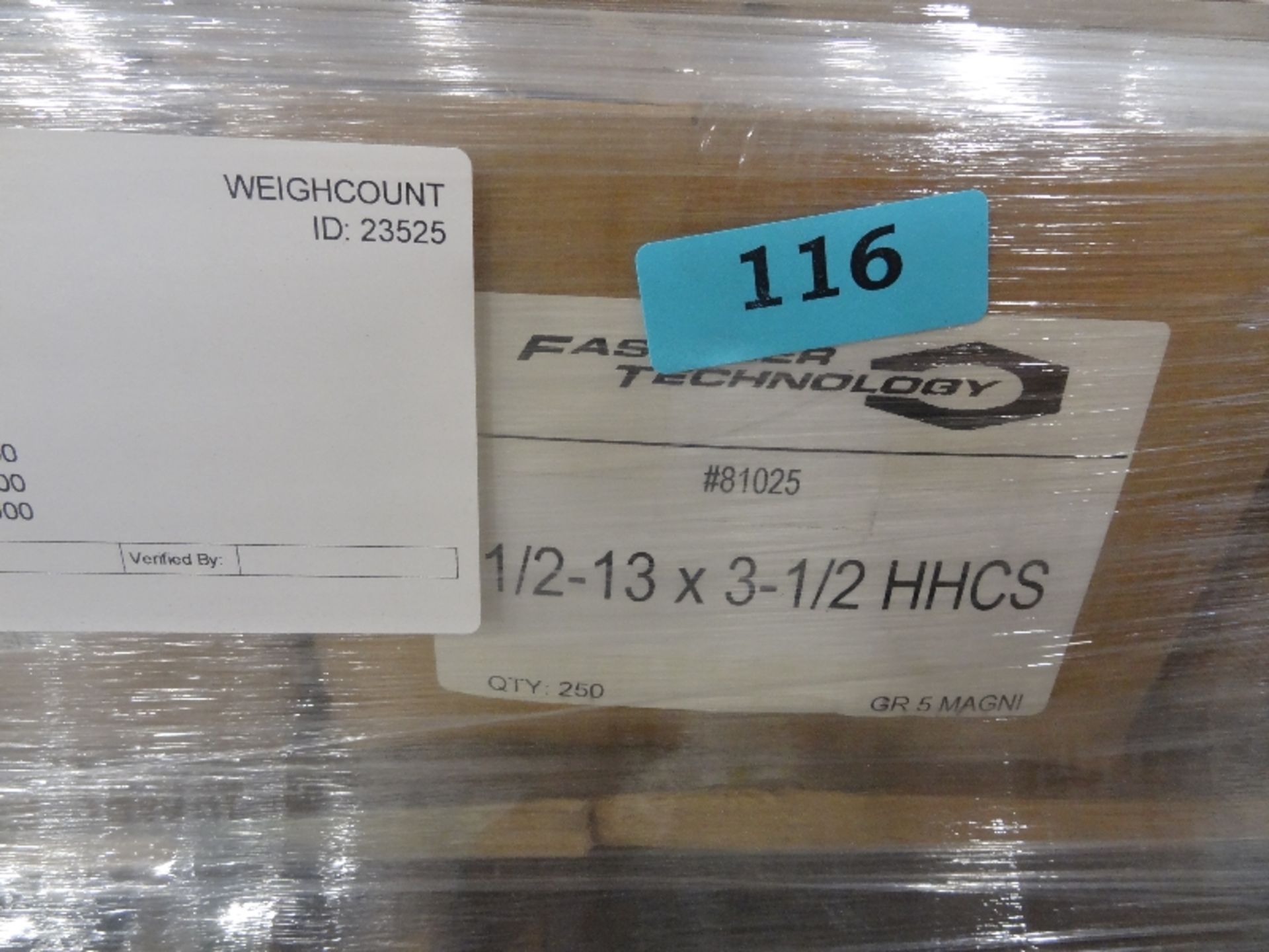 Pallet of New 1/2''-13 x 3-1/2'' HHCS Bolts (Fastern Technology) - Image 3 of 3