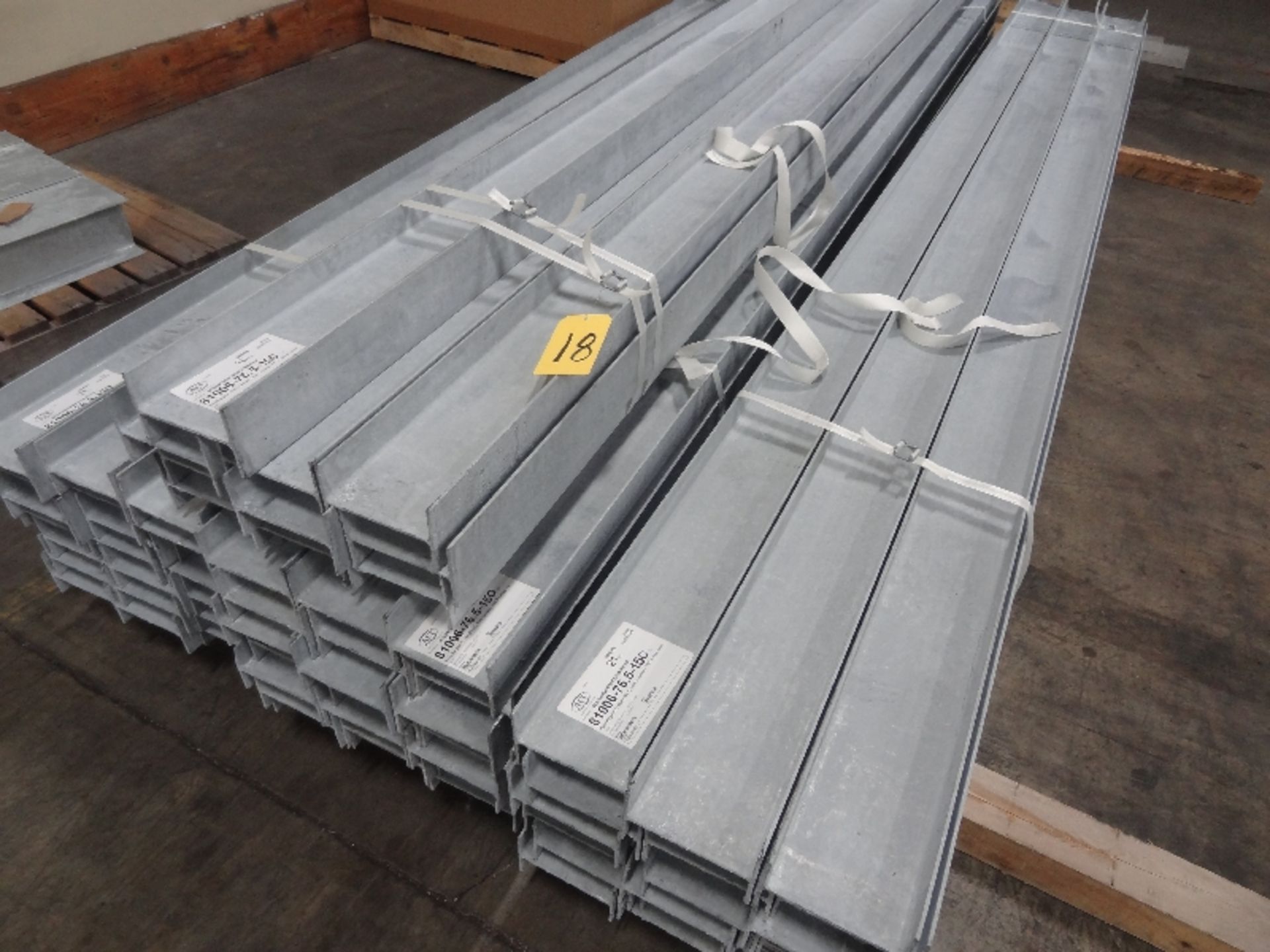 (4) Bundles of 76-1/2'' W6x7 Steel Beams - Image 3 of 4