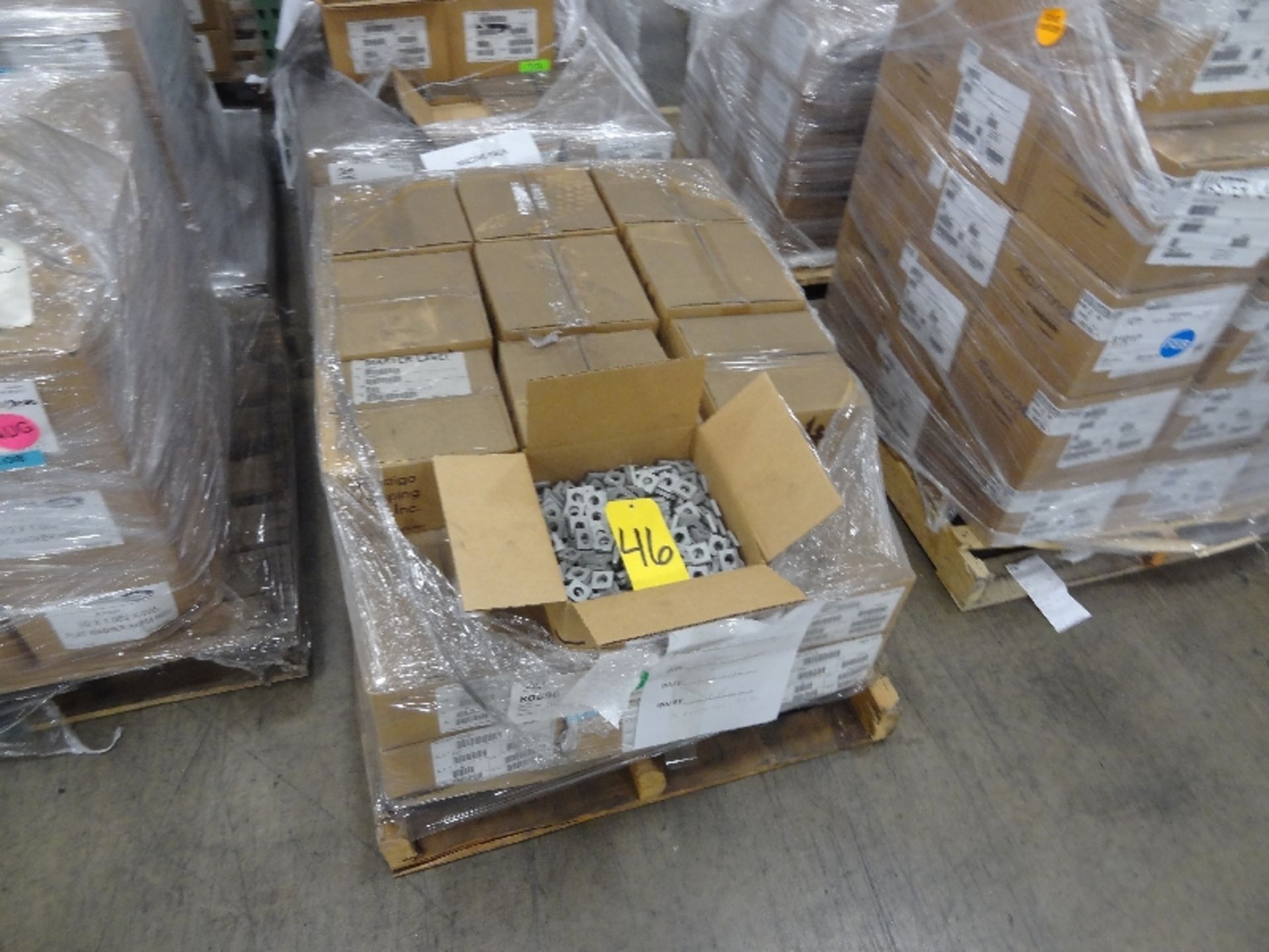 Pallet of New Boxes of Square Nuts