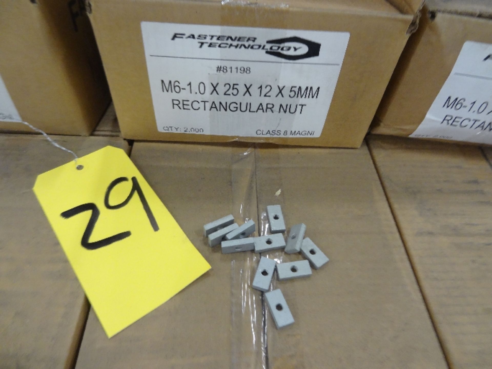 Pallet of New M6-1.0 x 25 x 12 x 5MM Rectangular Nut - Image 2 of 2