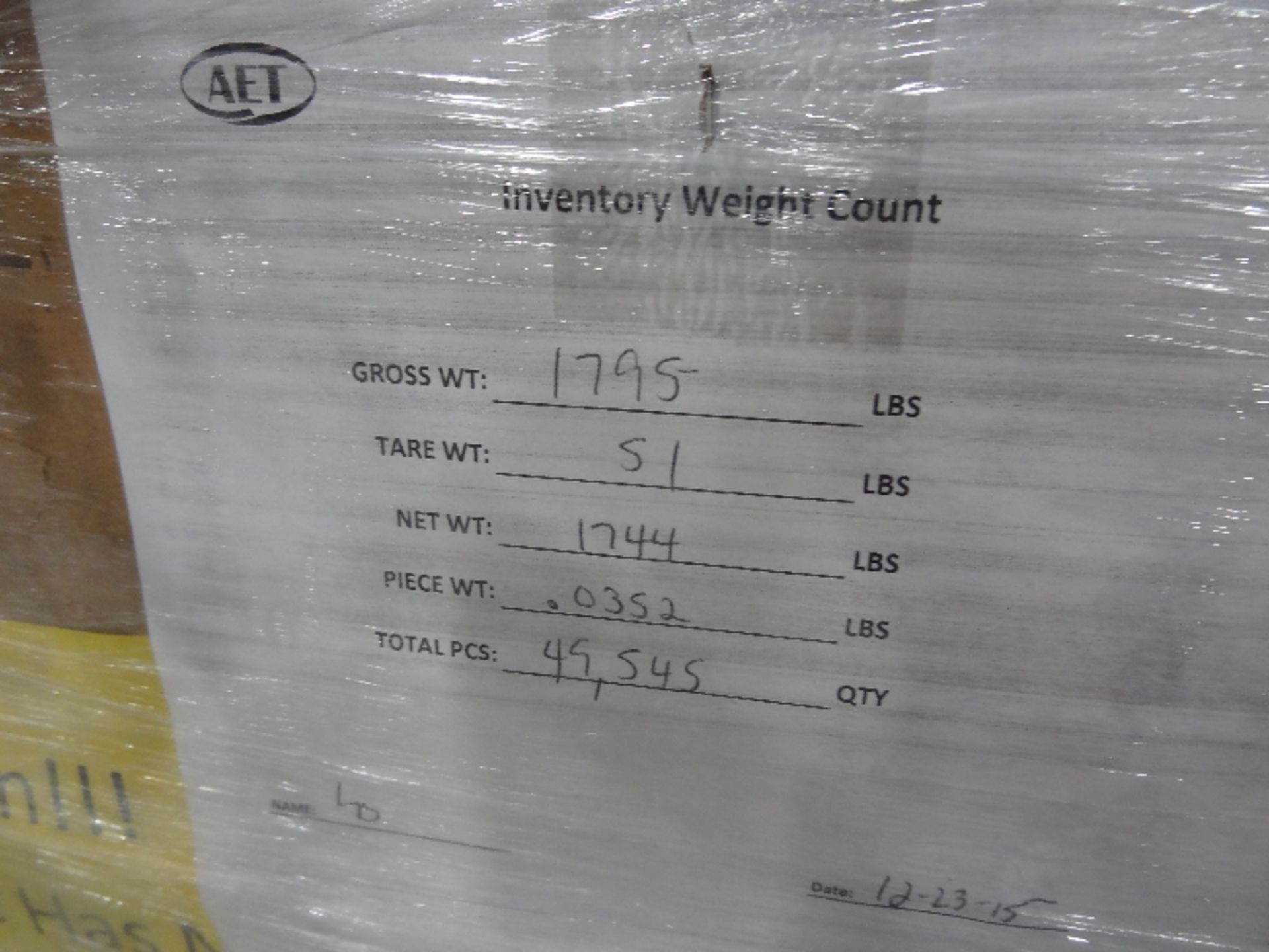 Gaylord Box of Nuts Approximately 1,744 Lbs. - Image 3 of 4