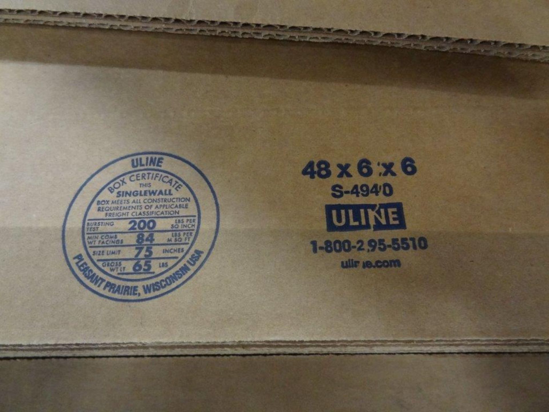 Pallet of New 48" x 6" x 6" U-Line Boxes, U-Line Model#: S-4940 (single wall) - Bild 3 aus 3