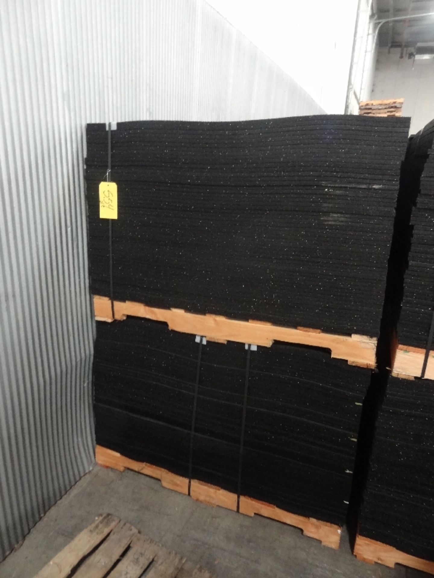 Pallet of 3' x 4' x 1/4'' Rubber Mats (Approx. 100 per pallet)