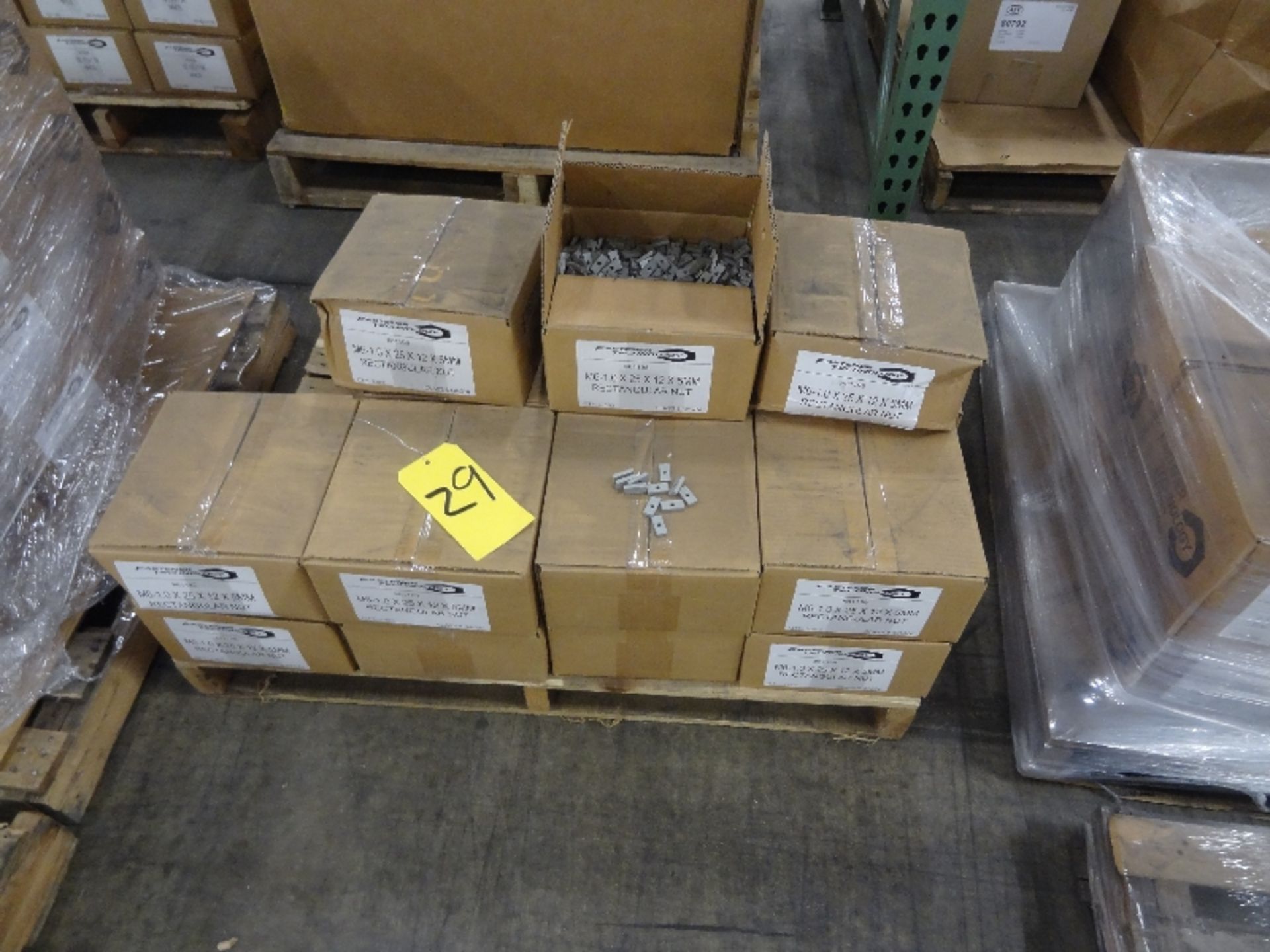 Pallet of New M6-1.0 x 25 x 12 x 5MM Rectangular Nut