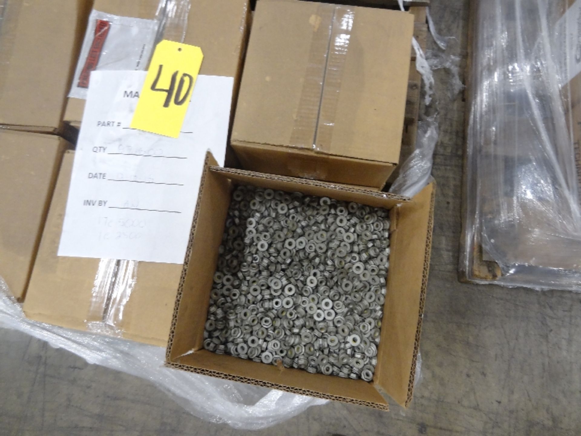 Pallet of New Boxes of 1/4''-20 Hex Flange Nuts - Image 3 of 3