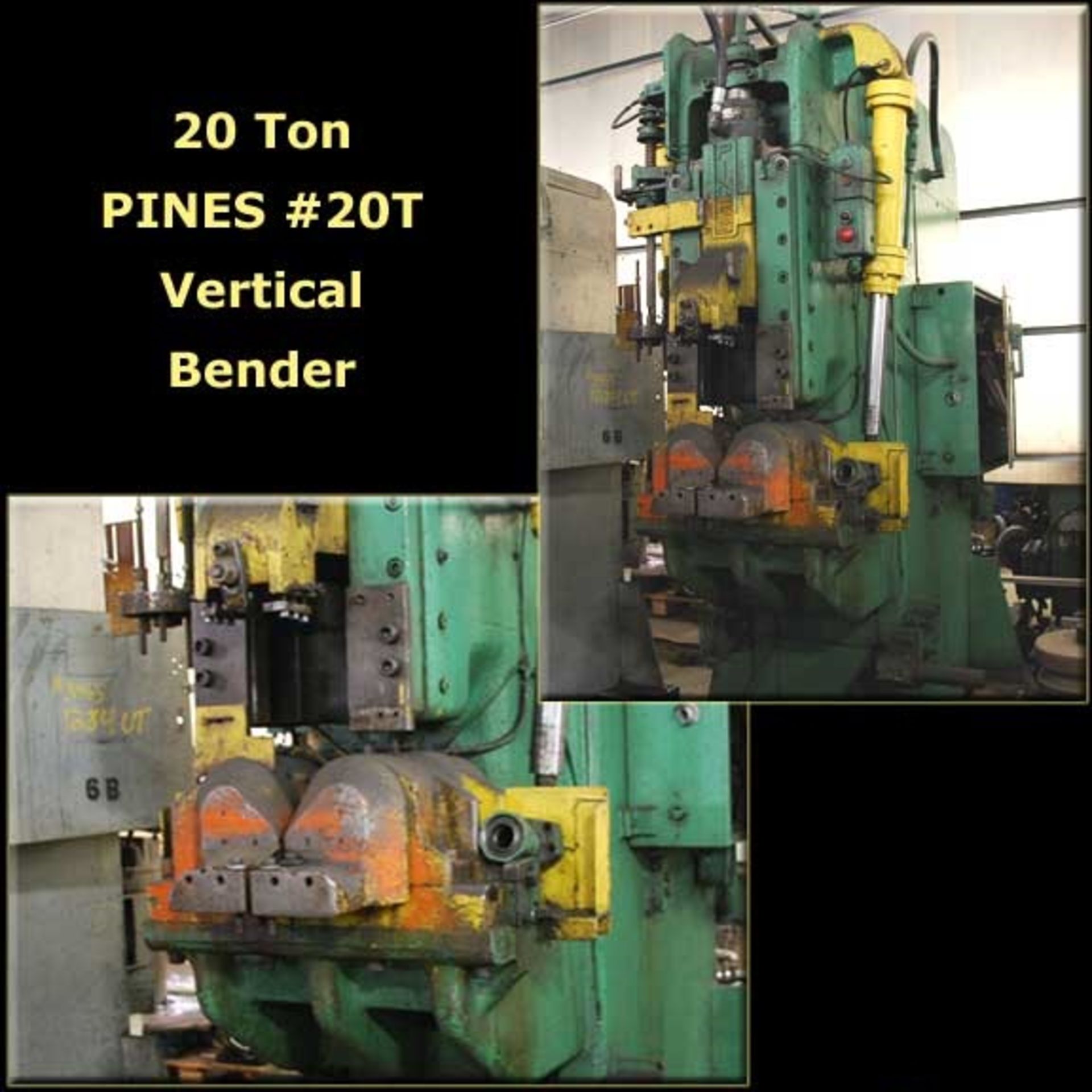 20 Ton PINES #20T Vertical Tube Bender (Location: Toledo, OH USA)