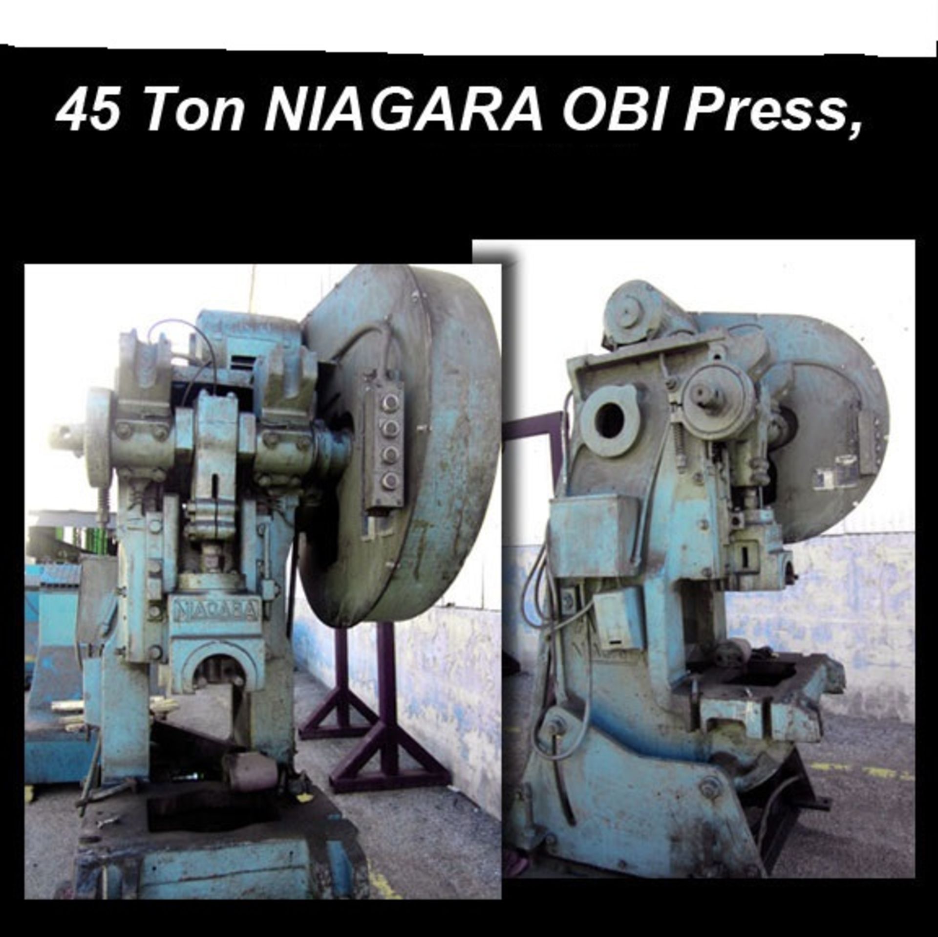 45 Ton x 3"" NIAGARA #A3 1/2 OBI Press