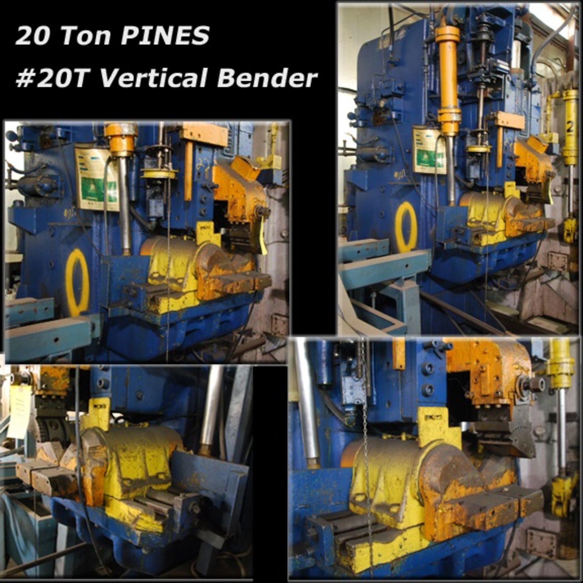 20 Ton PINES #20T Vertical Tube Bender (Location: Toledo, OH USA)