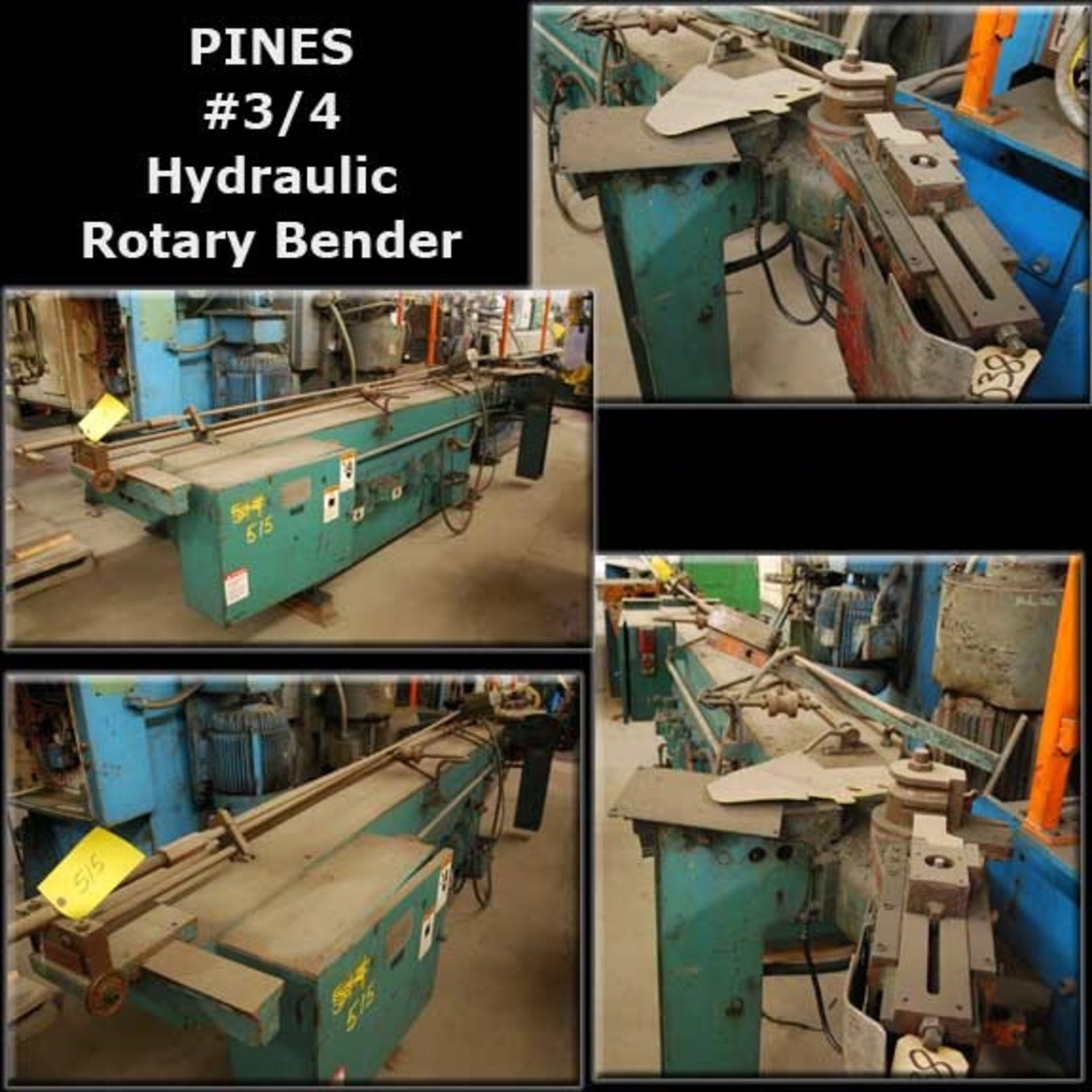 PINES #3/4 Hydraulic Rotary Tube Bender