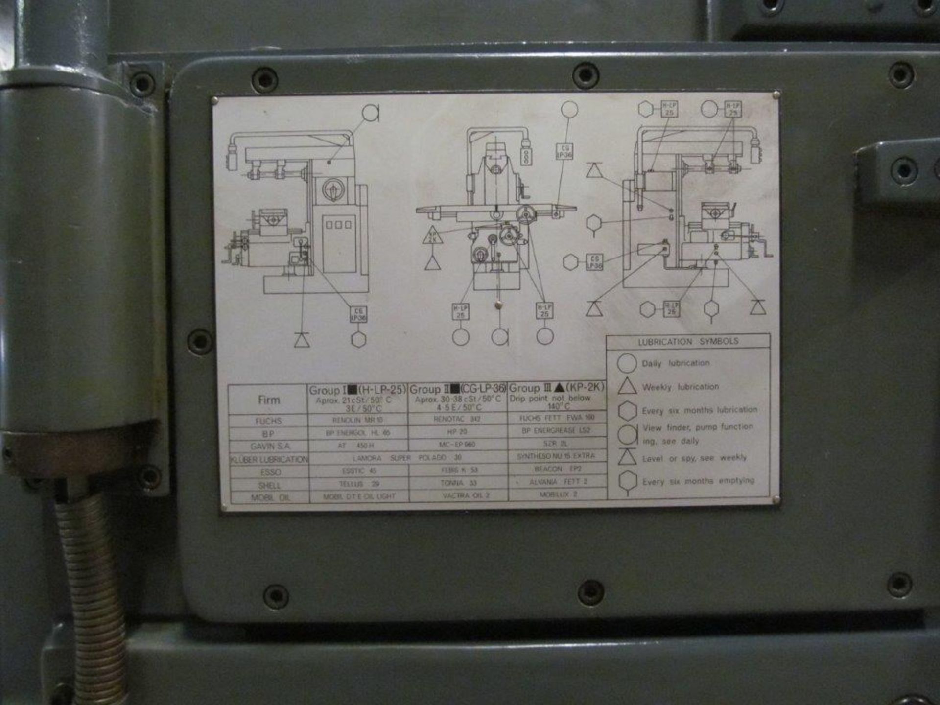 LAGUN UNIVERSAL MILLING MACHINE MODEL FU2A-LA, S/N: 28153463, TABLE: 13-1/2" X 55", ELECTRICS: - Image 12 of 13