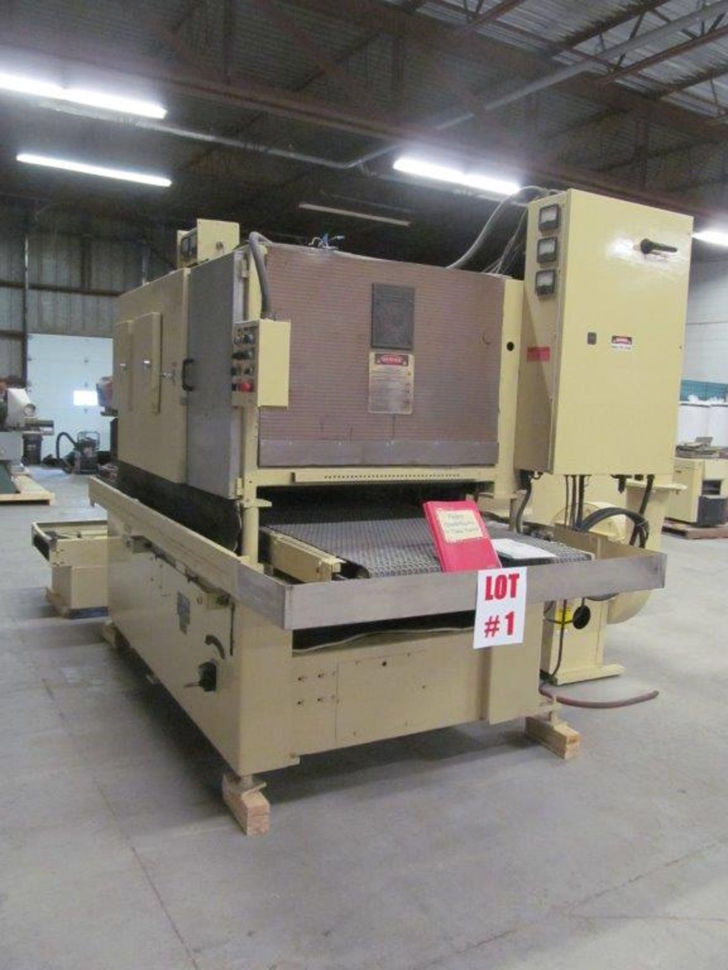 TIMESAVER MODEL 237-2CMPLW, S/N: 19989, 36" WIDE MATERIAL WET TYPE, ELECTRICS: 575 V / 3PH / 60C,