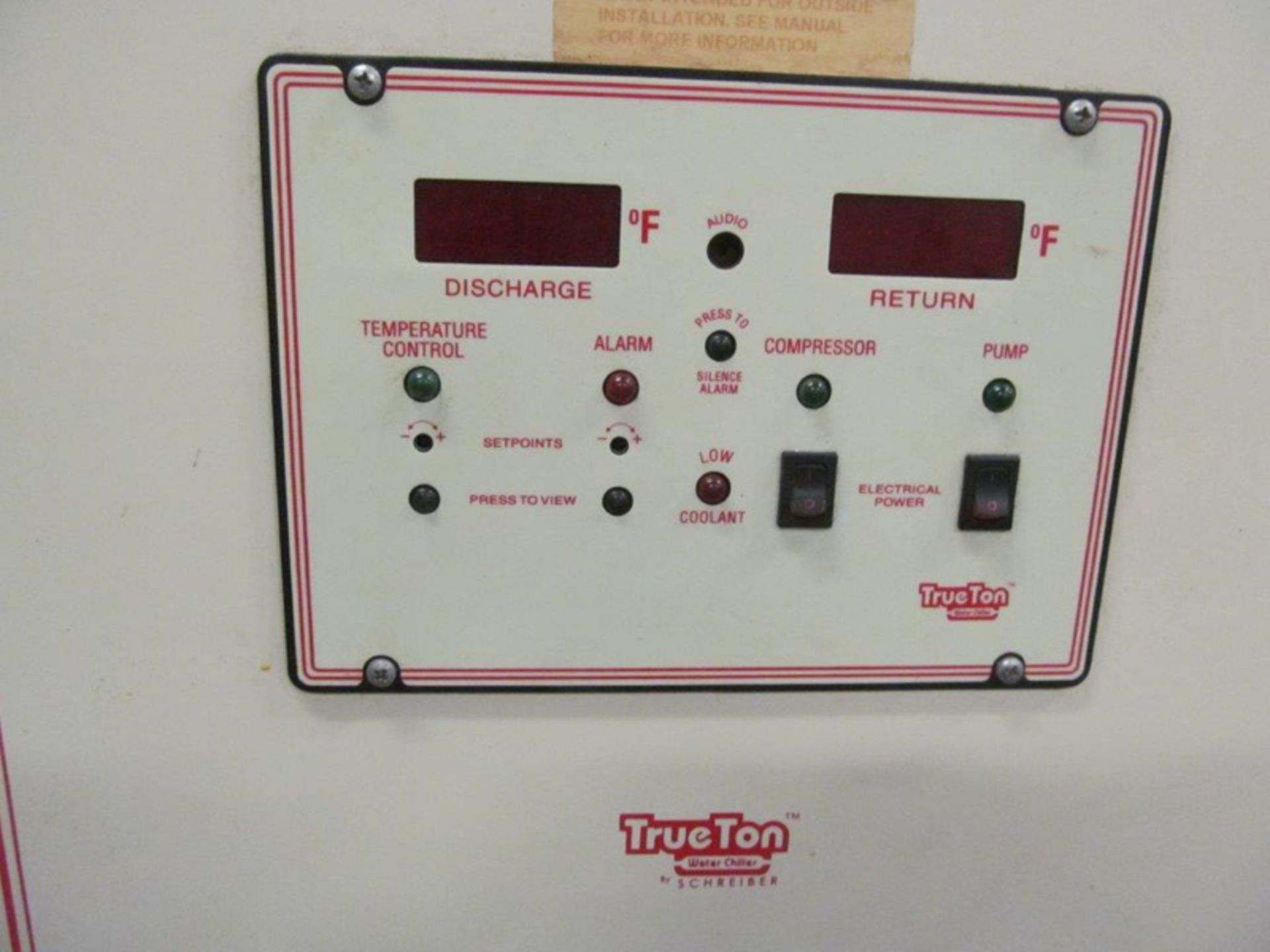 SCHREIBER TRUETON WATER CHILLER MOD. 1001AC, S/N: 23167, YEAR OF MFG: TBA, ELECTRICS: 575 /3PH/60C - Image 9 of 11