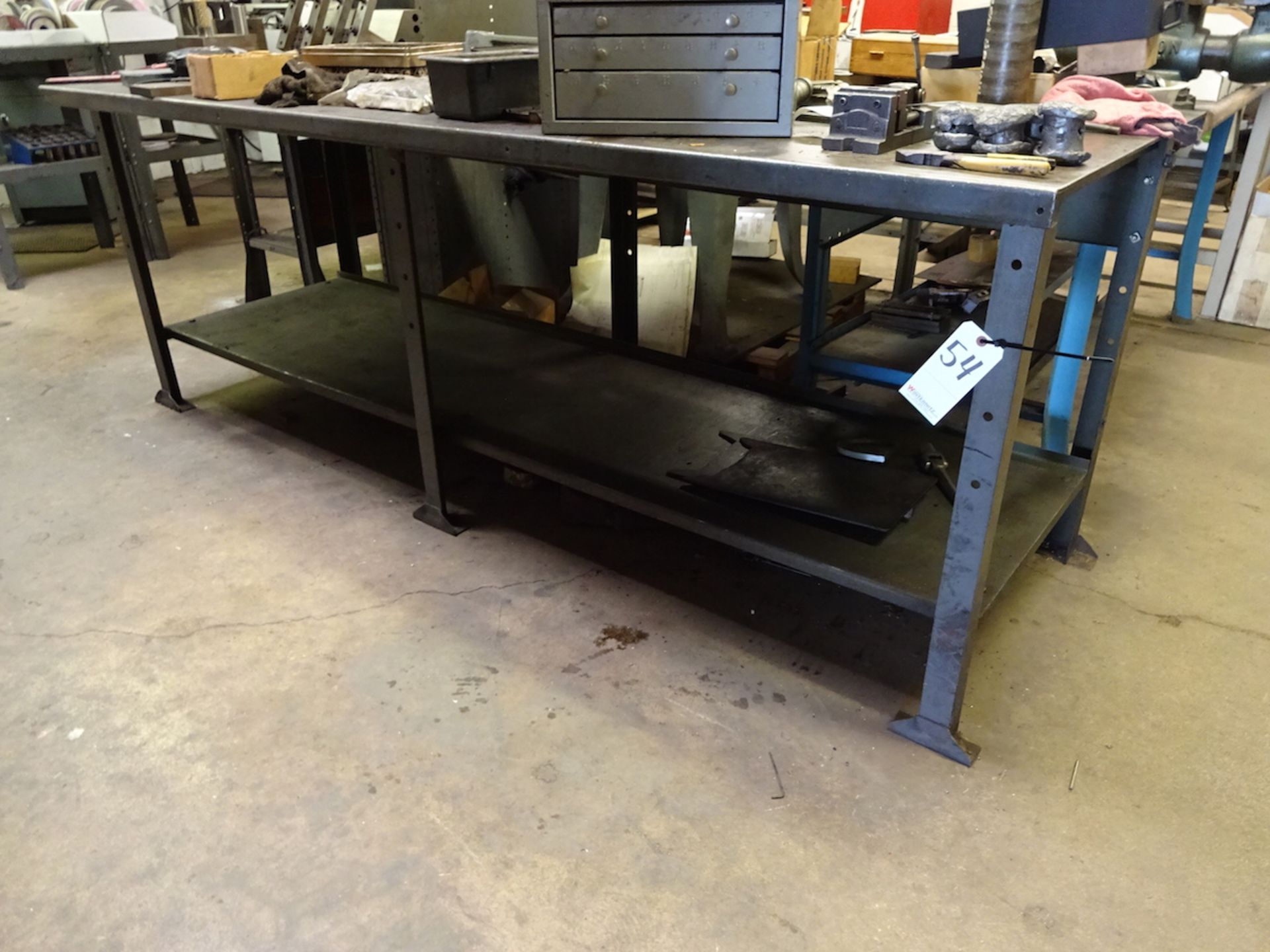 96" X 36" STEEL WORK BENCH