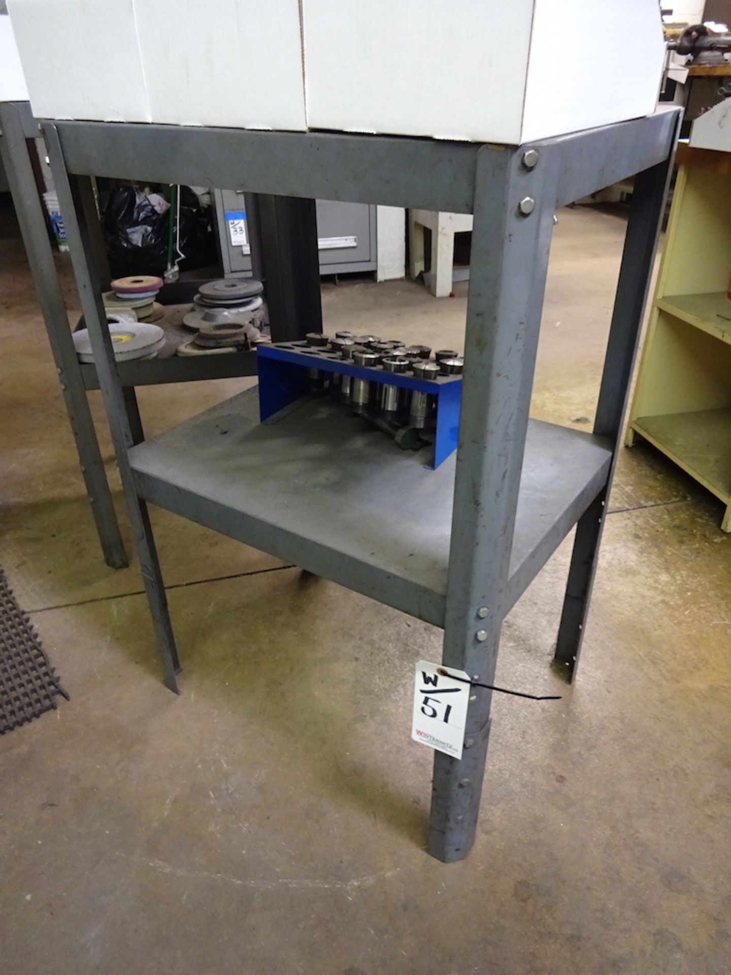 LOT: (2) STEEL TABLES & (1) FORMICA TOP TABLE - Image 2 of 4