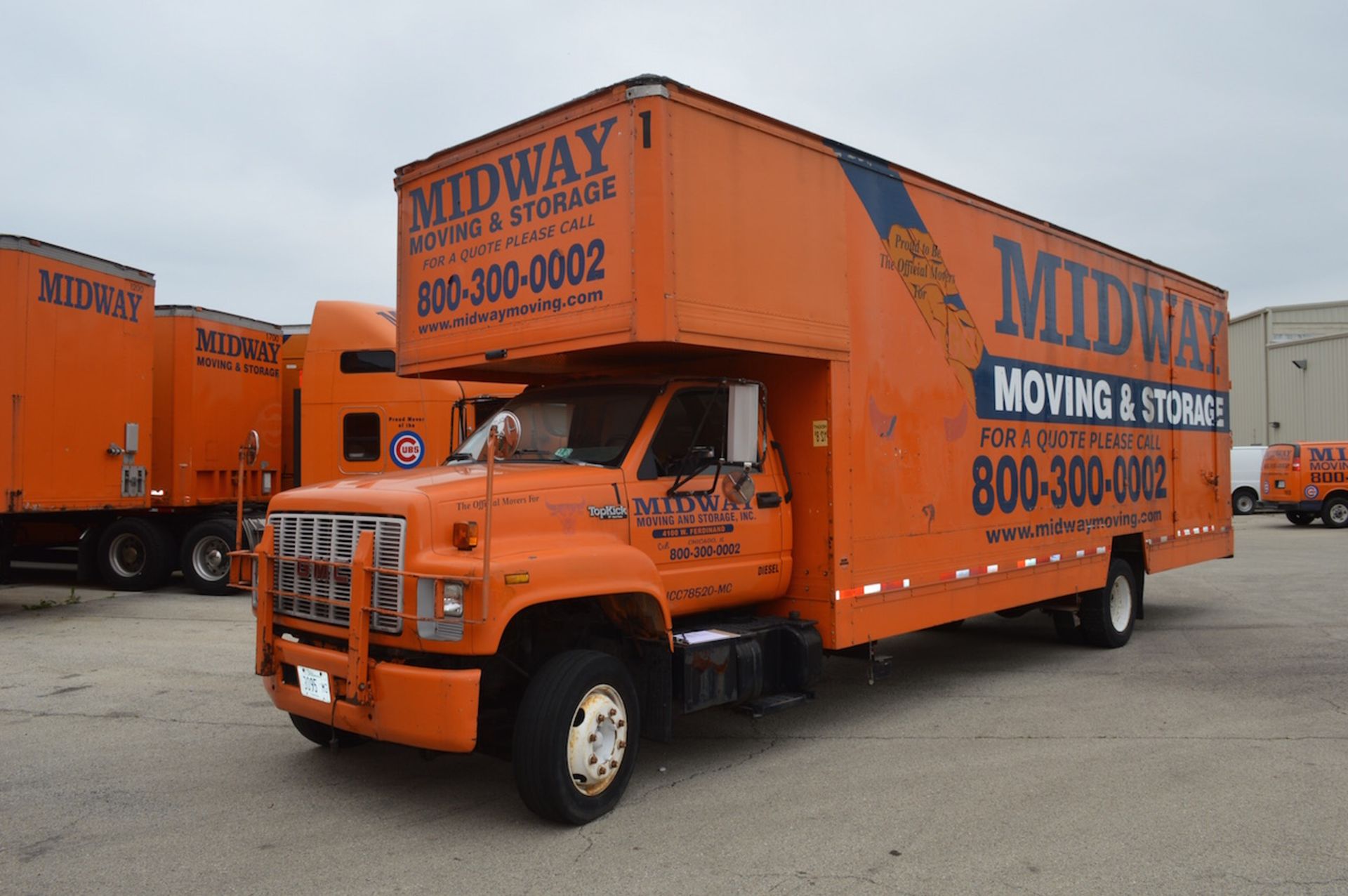 1991 GMC TOP KICK SINGLE AXLE DIESEL MOVING VAN: VIN NO. 1GDG6H1J1MJ516446; 163,089 Miles;