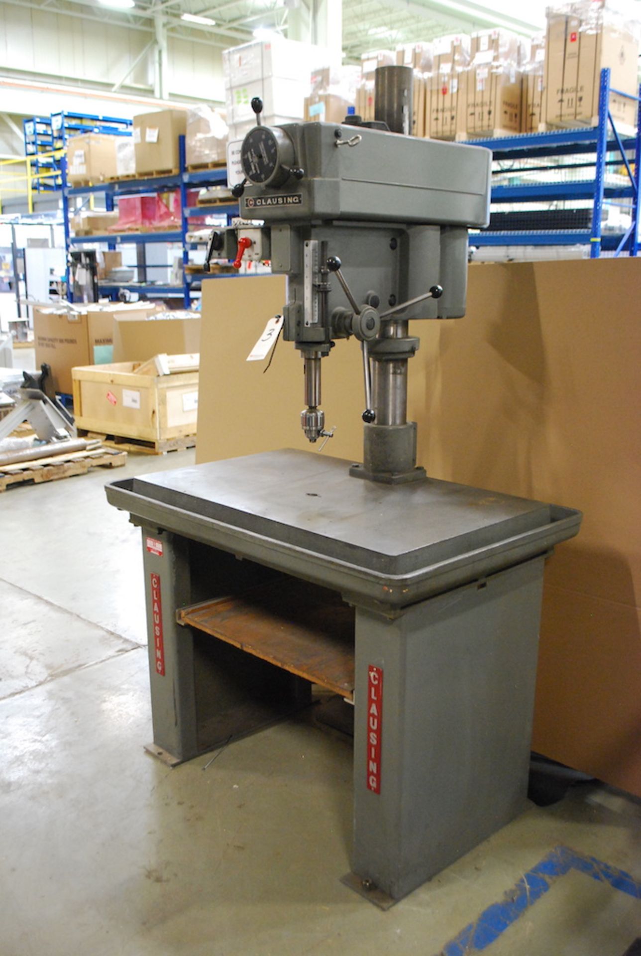 CLAUSING 20" MODEL 2286 SINGLE SPINDLE PRODUCTION DRILL: S/N 527731; W/1-1/2 HP-3/4 HP AC Motor: - Image 2 of 5