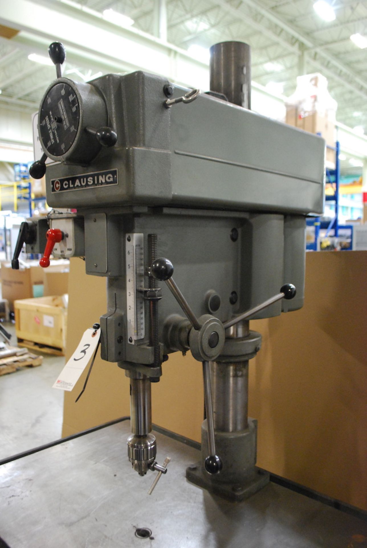 CLAUSING 20" MODEL 2286 SINGLE SPINDLE PRODUCTION DRILL: S/N 527731; W/1-1/2 HP-3/4 HP AC Motor: - Image 4 of 5
