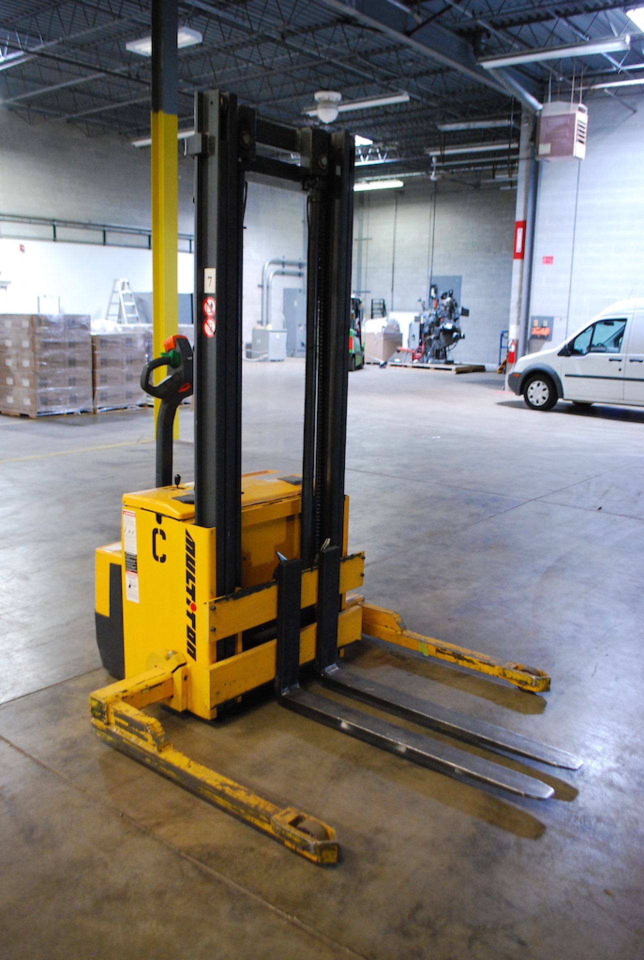 MULTITON 2200 LB. CAP. MODEL SW22-130 WALK BEHIND ELECTRIC FORK LIFT TRUCK: S/N 0184A01034597201 ( - Image 3 of 6
