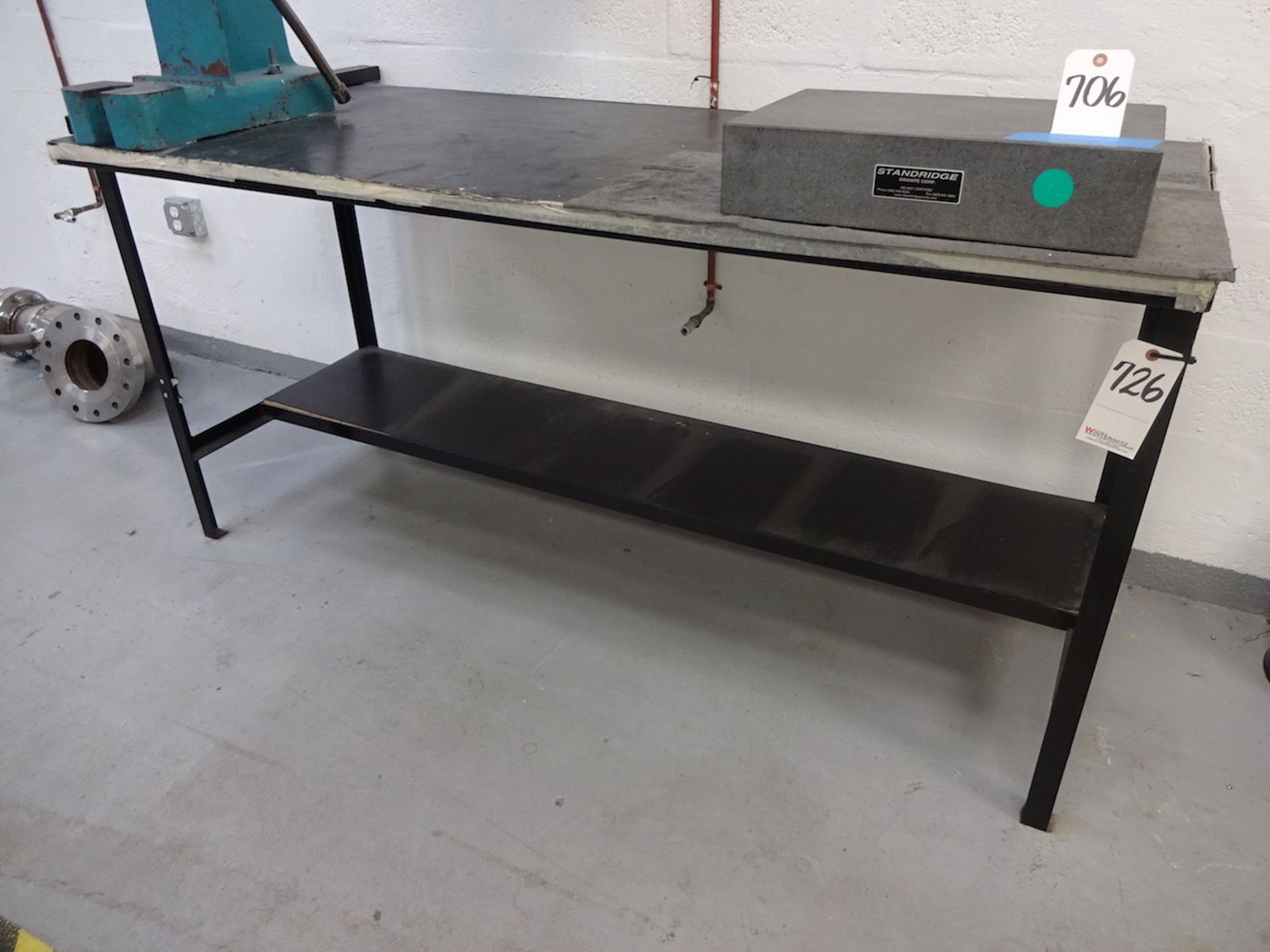 30" X 72" (APPROX.) STEEL TABLE; Plastic Top Cover