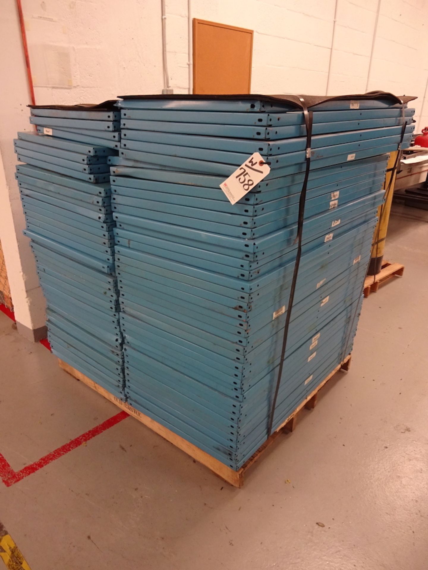 LOT: (2) PALLETS OF ASSORTED STEEL SHELF PANELS - Image 2 of 2