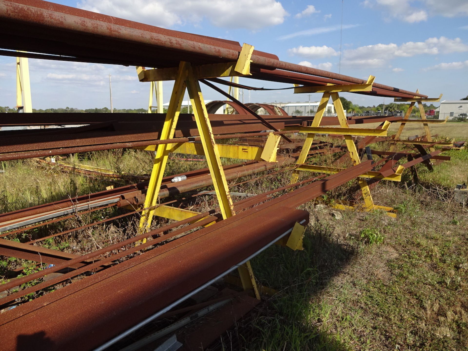 LOT: ASSORTED STEEL MATERIAL CANTILEVER RACK & ON THE FLOOR - Image 2 of 6