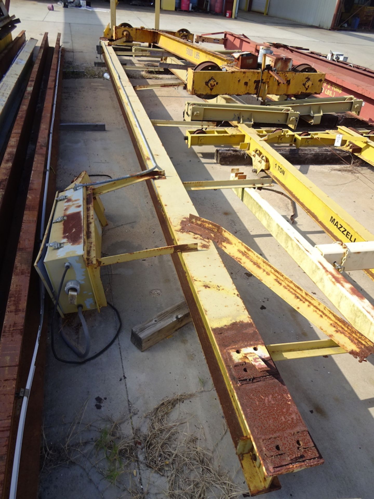 De SHAZO 2-TON OVERHEAD BRIDGE CRANE: S/N 3769 (NEW 1986); 230V; 3-Phase; 60 Hz; (No End Trucks) - Image 2 of 2