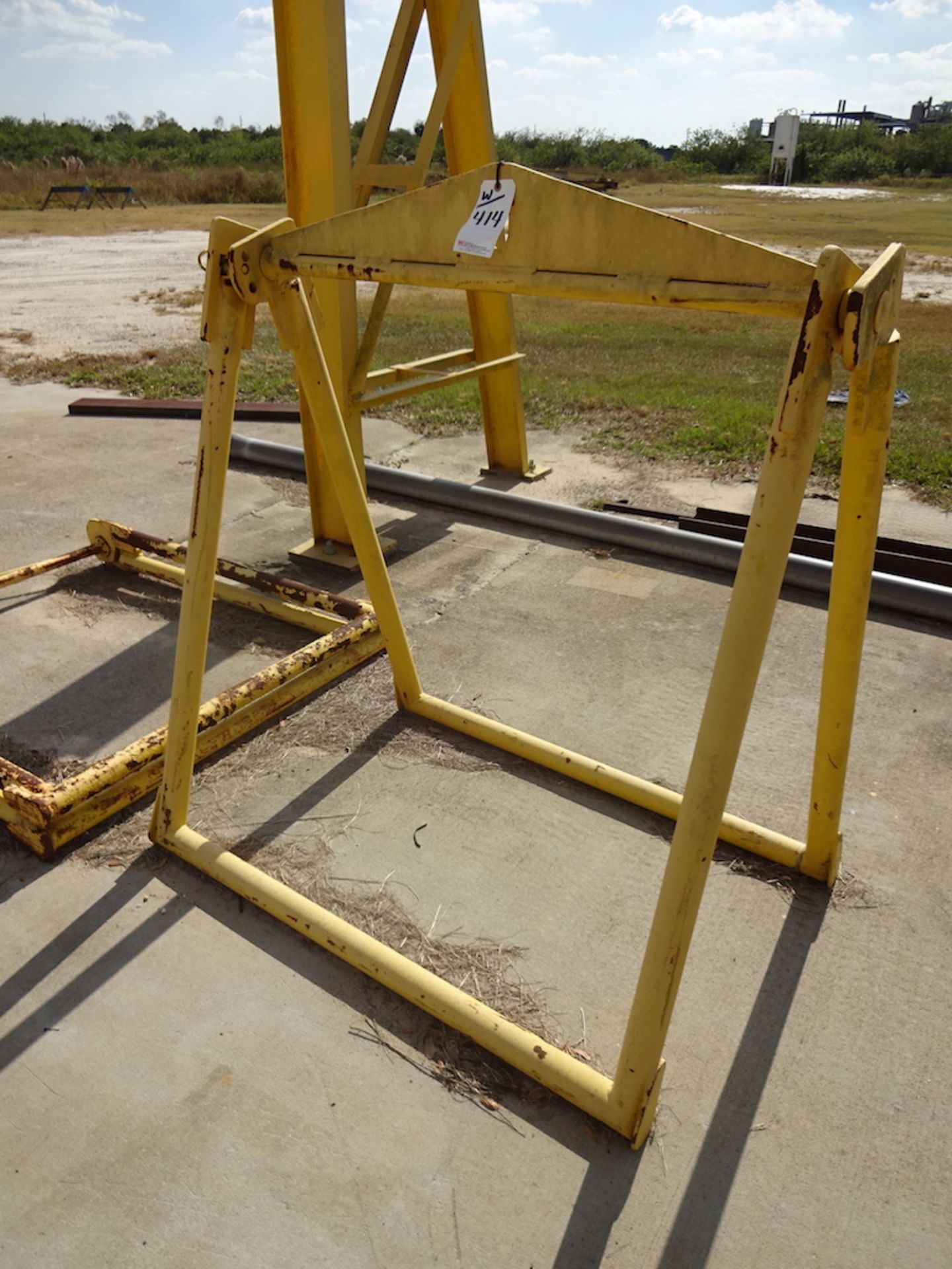 LOT: (2) A-FRAME STEEL CUSTOM LIFTING DEVICES & (1) STEEL STAND - Image 2 of 3