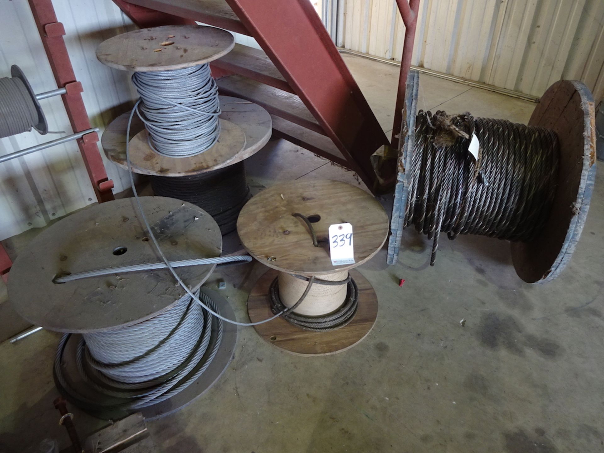 LOT: ASSORTED WIRE ROPE SPOOLS