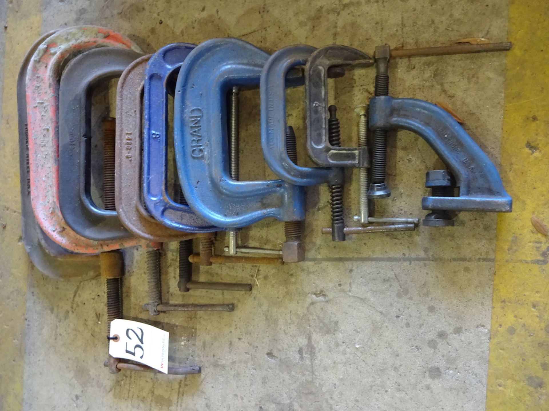 LOT: (9) ASSORTED C CLAMPS