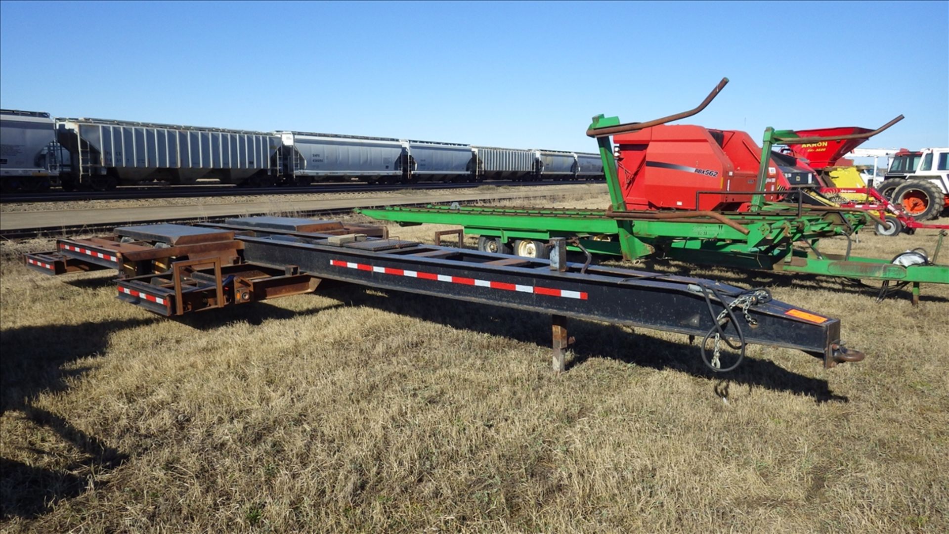 Trailtech Tandem Axle pintle hitch low boy sprayer transport trailer with pintle hitch at rear. Tire - Image 2 of 7