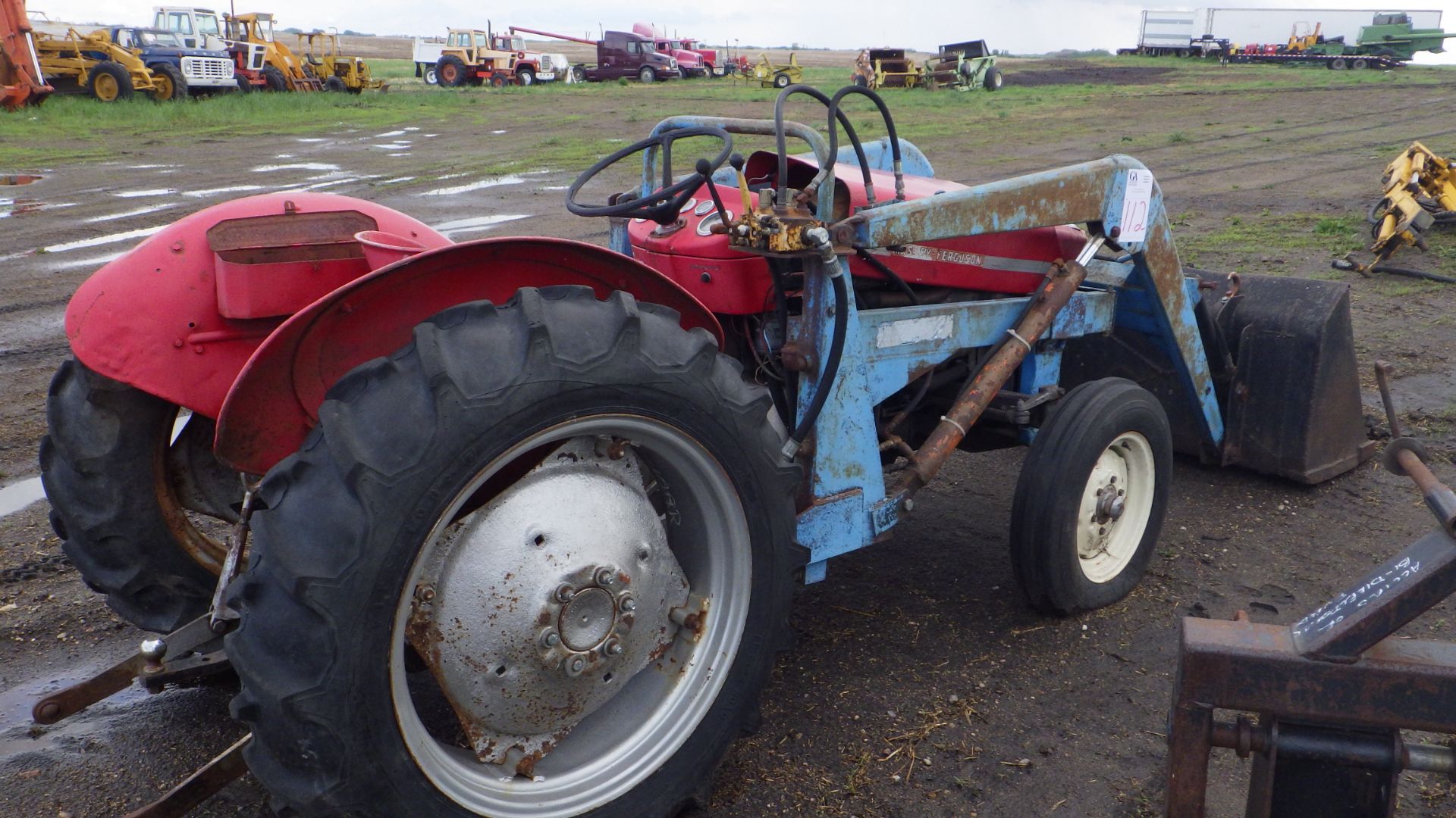 Massey Ferguson 130 with Allied bucket & Allied forks (running unknown) - Image 2 of 6