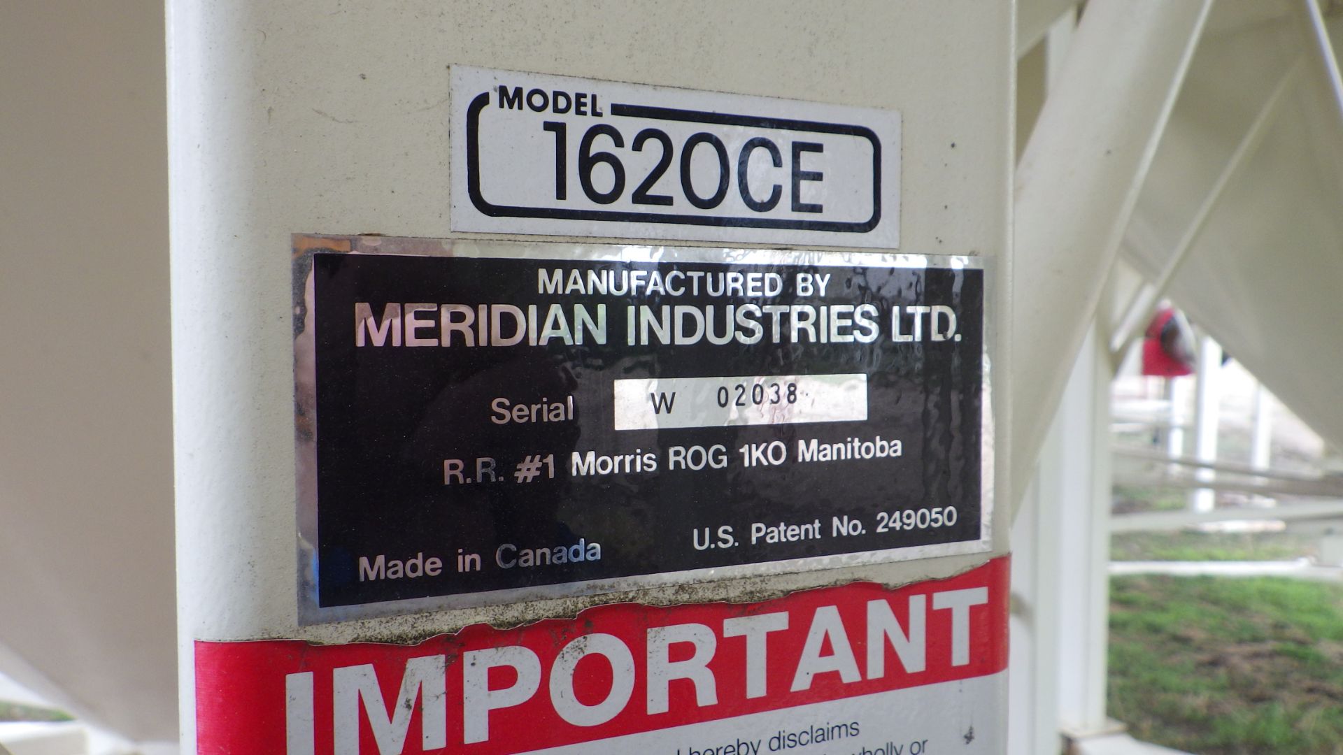 Meridian (Friesen) Grain Bin model 1620CE app 4000 bushel bin smoothskin epoxy lined serial #W02038 - Image 3 of 4