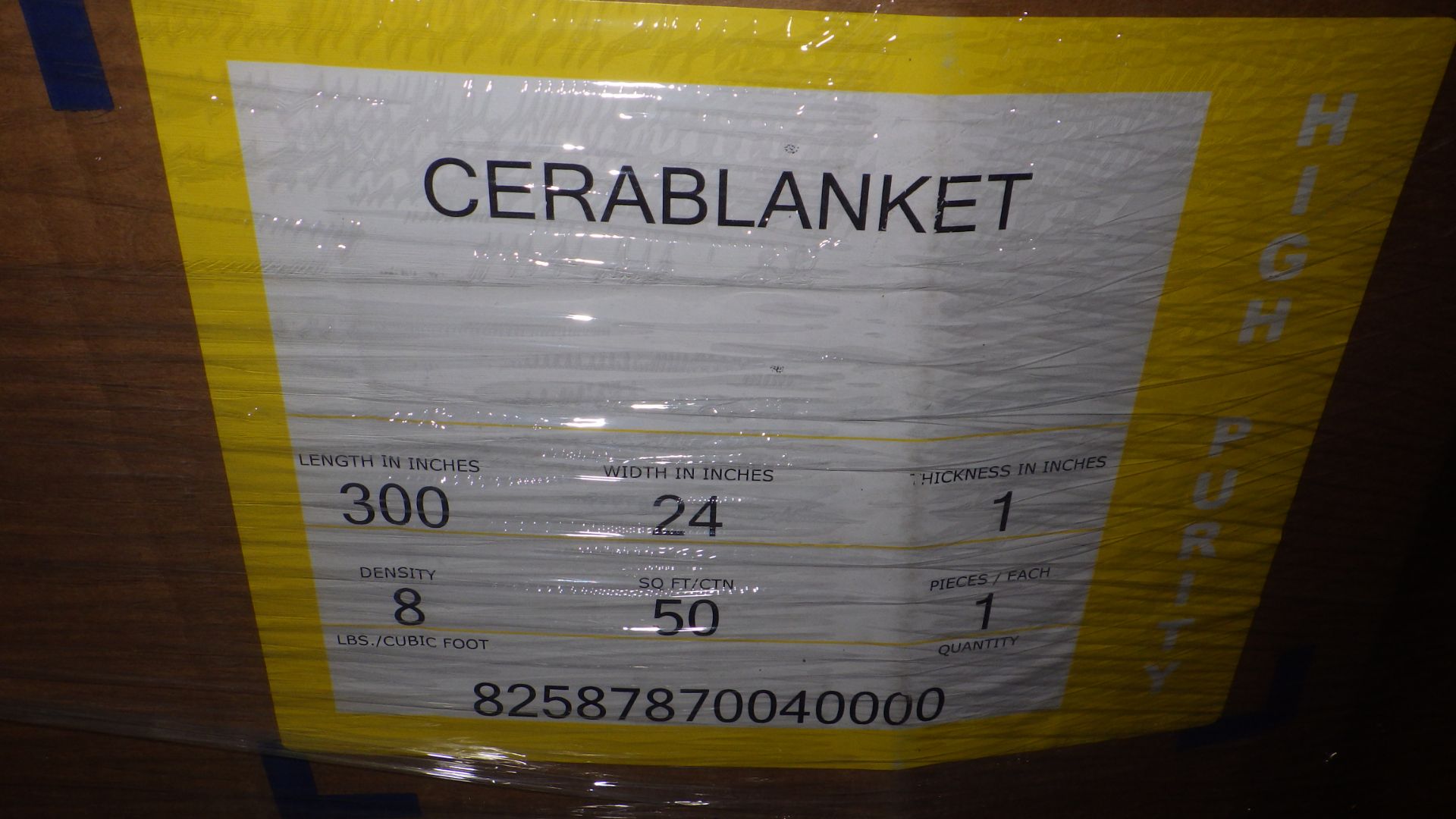 PALLET SUPER WOOL PLUS BLANKET APPLIANCE GRADE INSULATION CERA BLANKET 13 TOTAL - Image 2 of 3