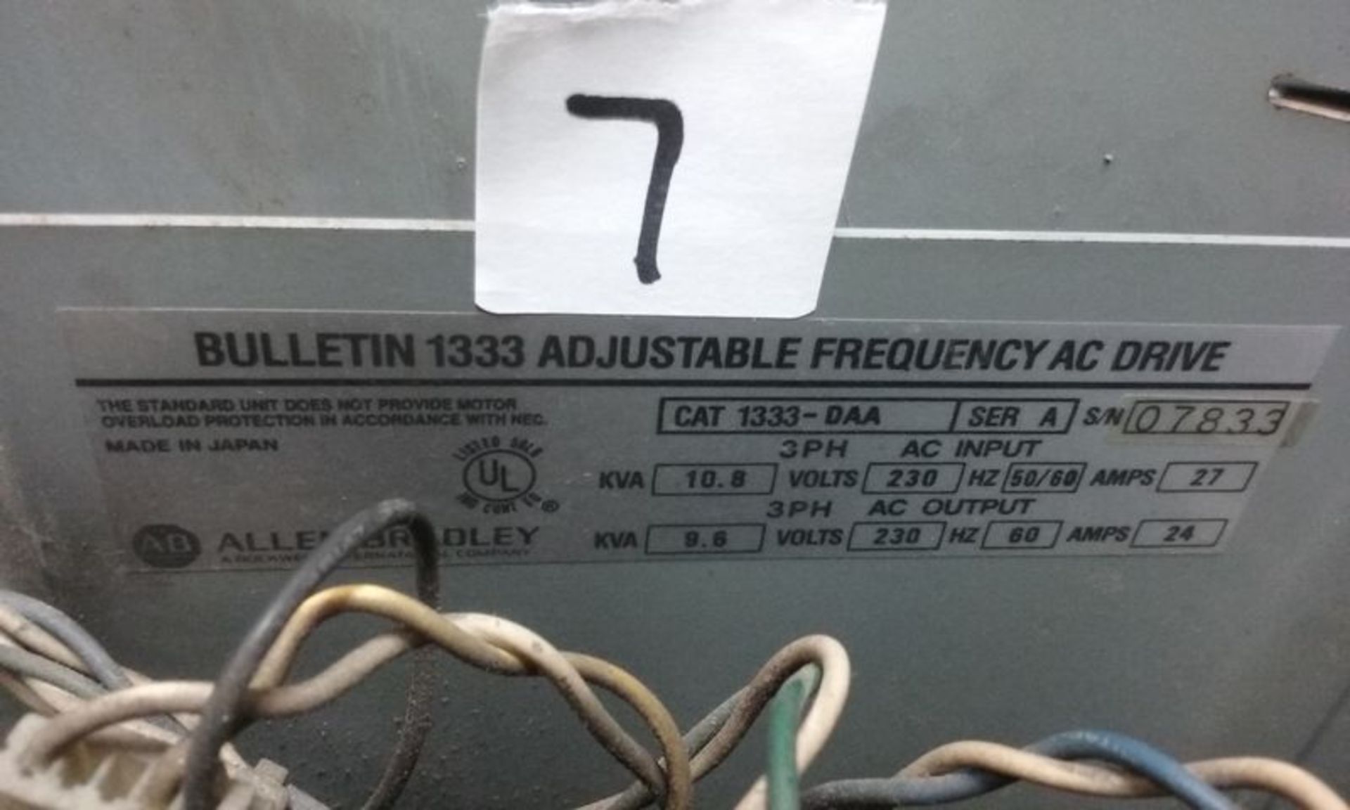 ALLEN BRADLEY ADJUSTABLE FREQUENCY DRIVES #1333 (QTY 2) - Image 3 of 4