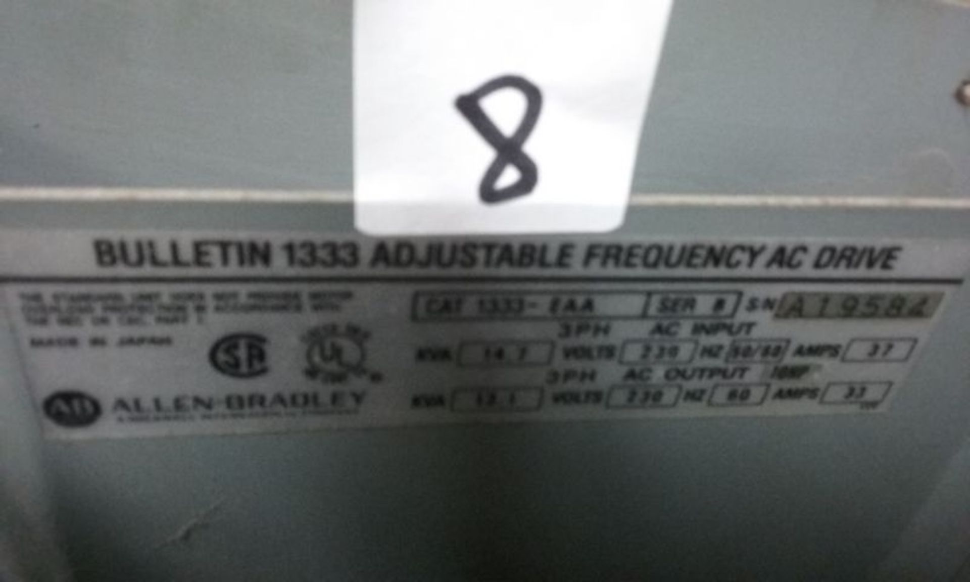 ALLEN BRADLEY ADJUSTABLE FREQUENCY DRIVES #1333 (QTY 3) - Image 3 of 4