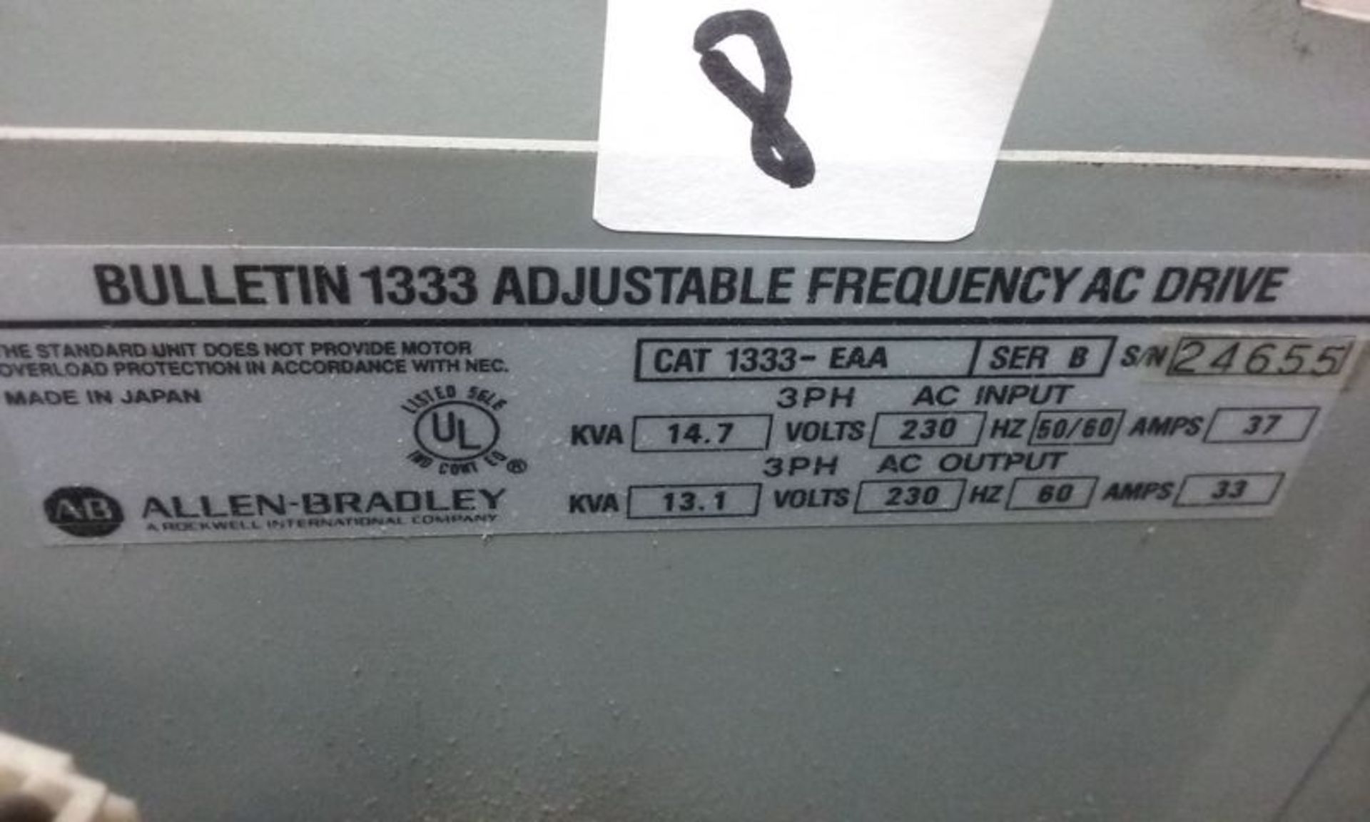 ALLEN BRADLEY ADJUSTABLE FREQUENCY DRIVES #1333 (QTY 3) - Image 4 of 4