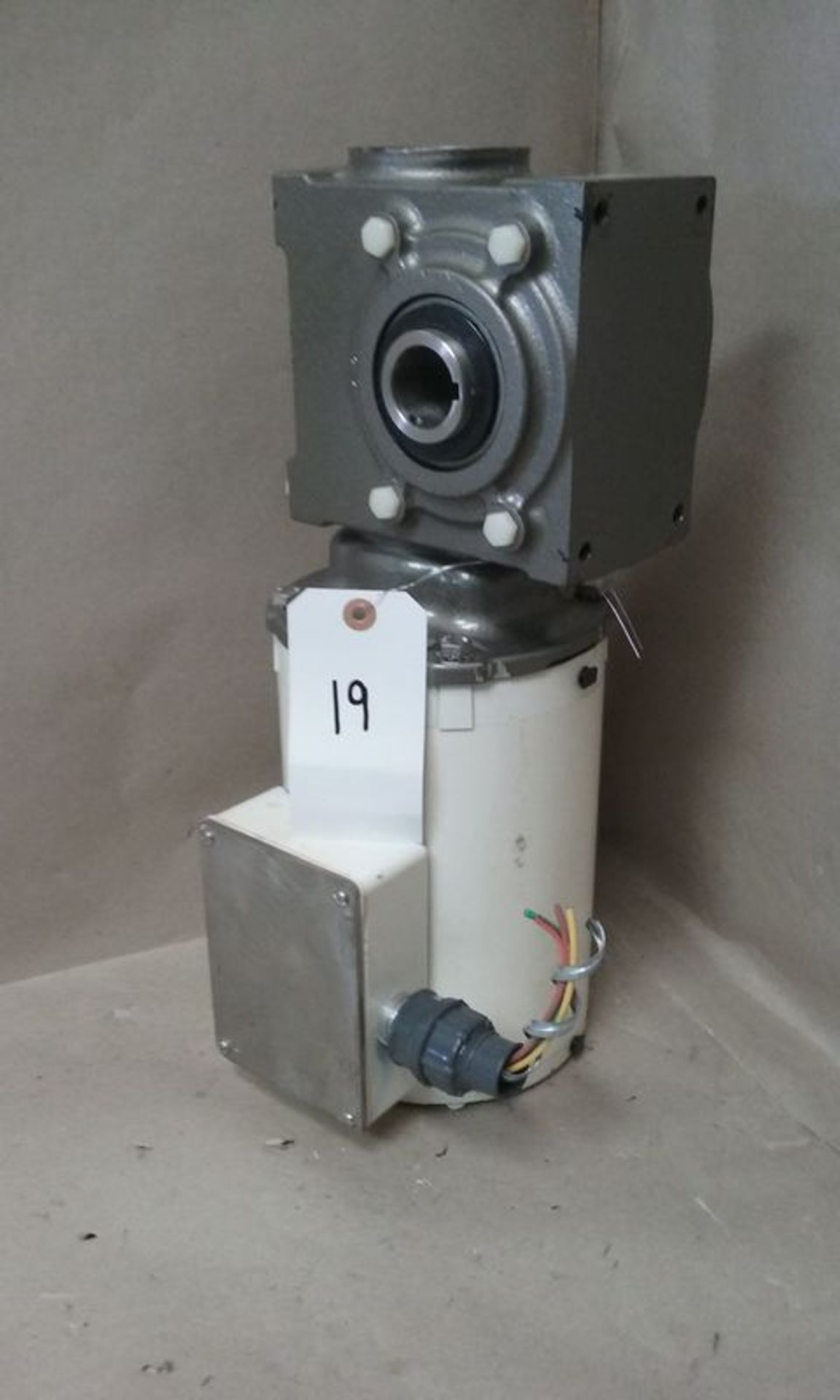 RELIANCE ELECTRIC 1 HP ELECTRIC MOTOR WITH RIGHT ANGLE GEAR DRIVE - Image 3 of 6