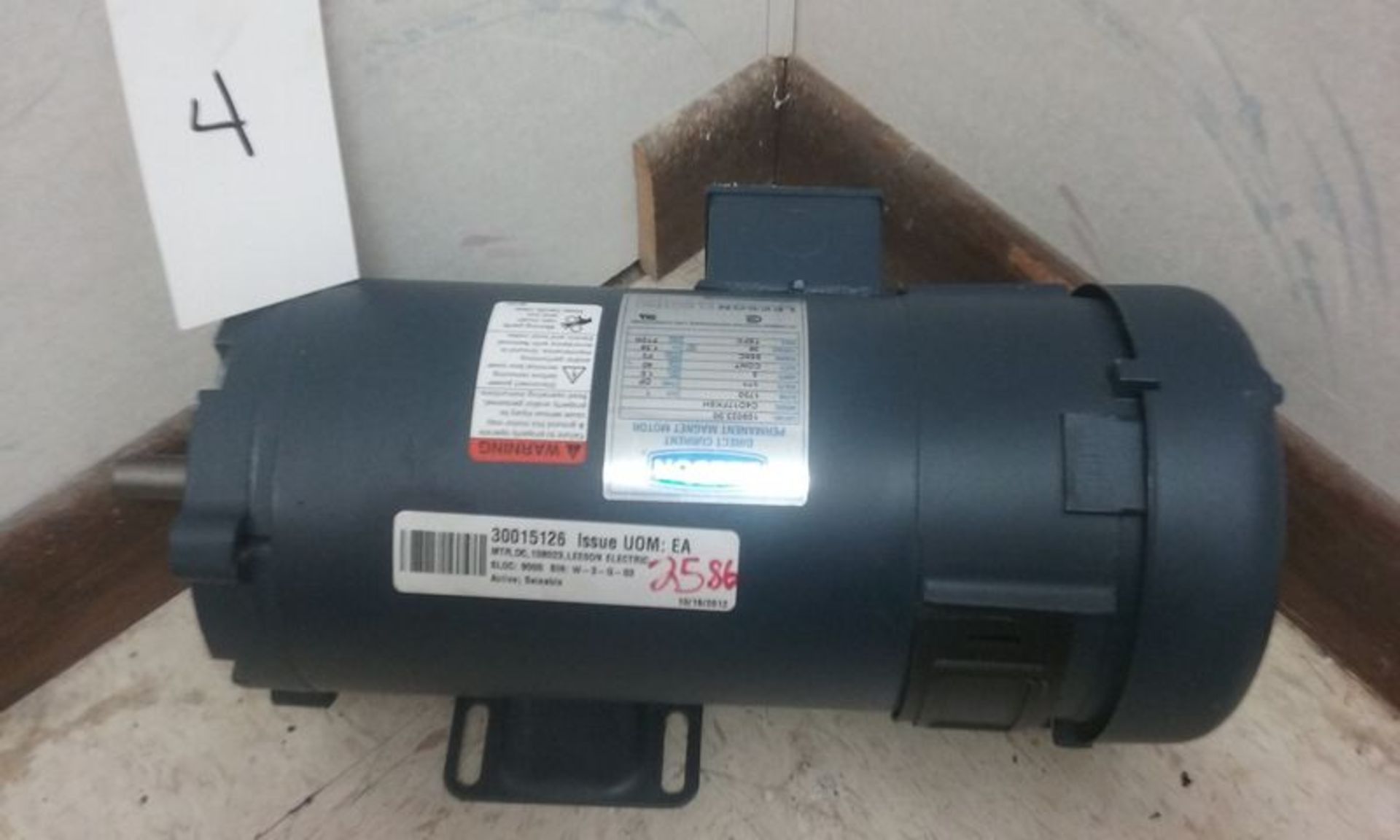 LEESON ELECTRIC DC MAGNET MOTOR 1HP 1750 RPM (NEW) - Image 3 of 5