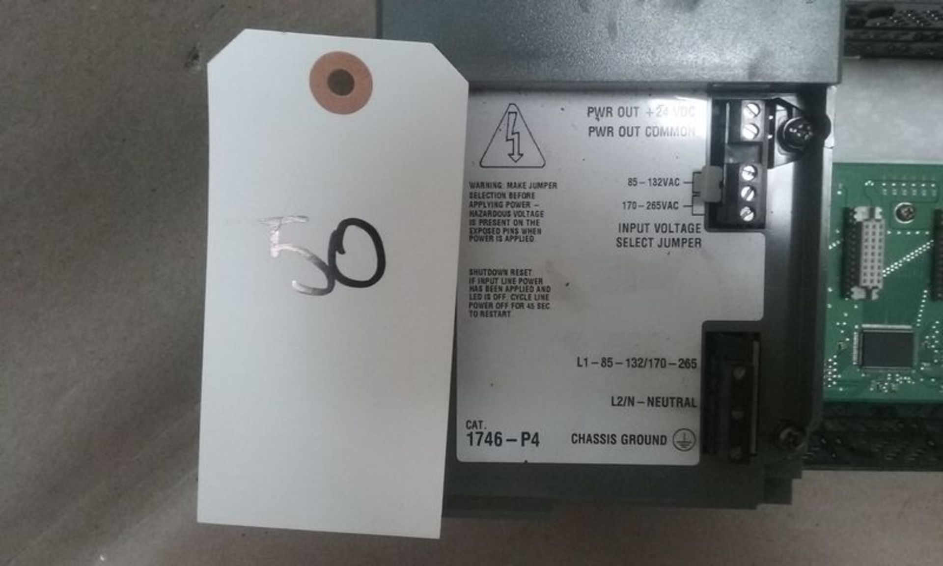 ALLEN BRADLEY 13-POSITION RACK MODEL #SLC500 - Image 4 of 4