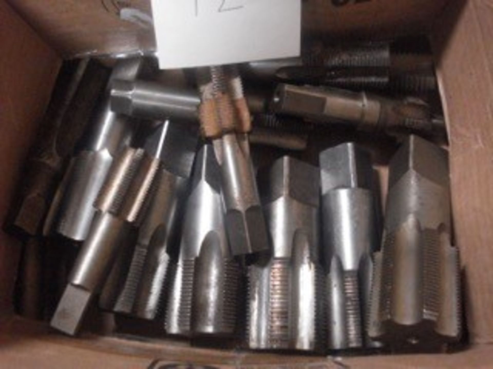 Lot of Assorted machine taps Largest Size 1 3/4”-12