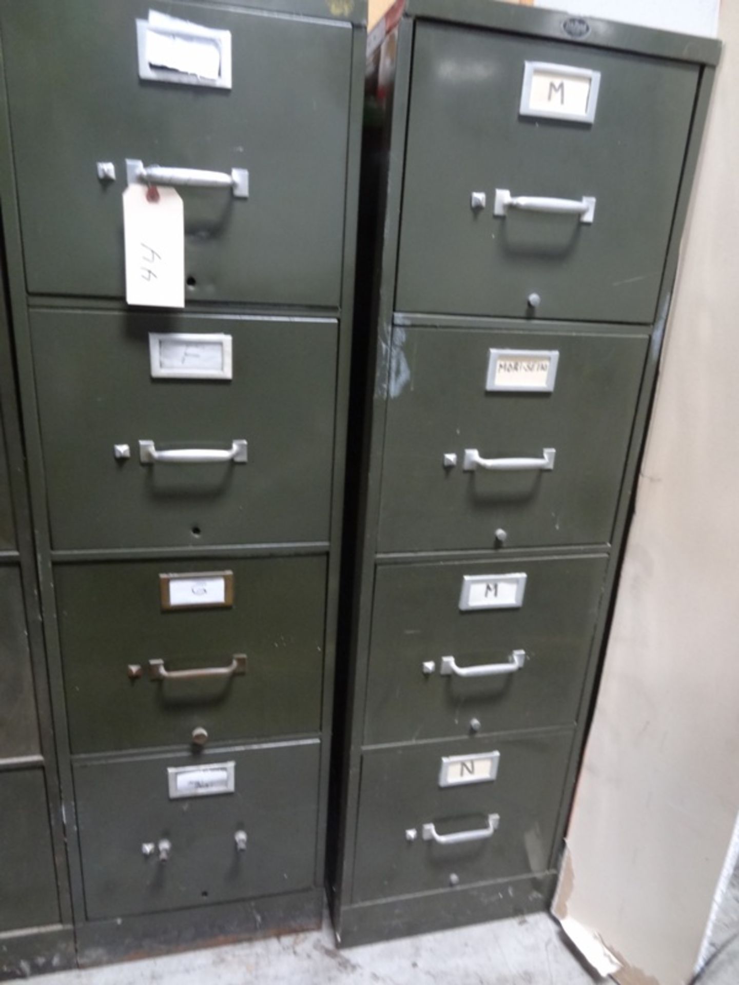 Lot of (2) 4 Drawer File Cabinets