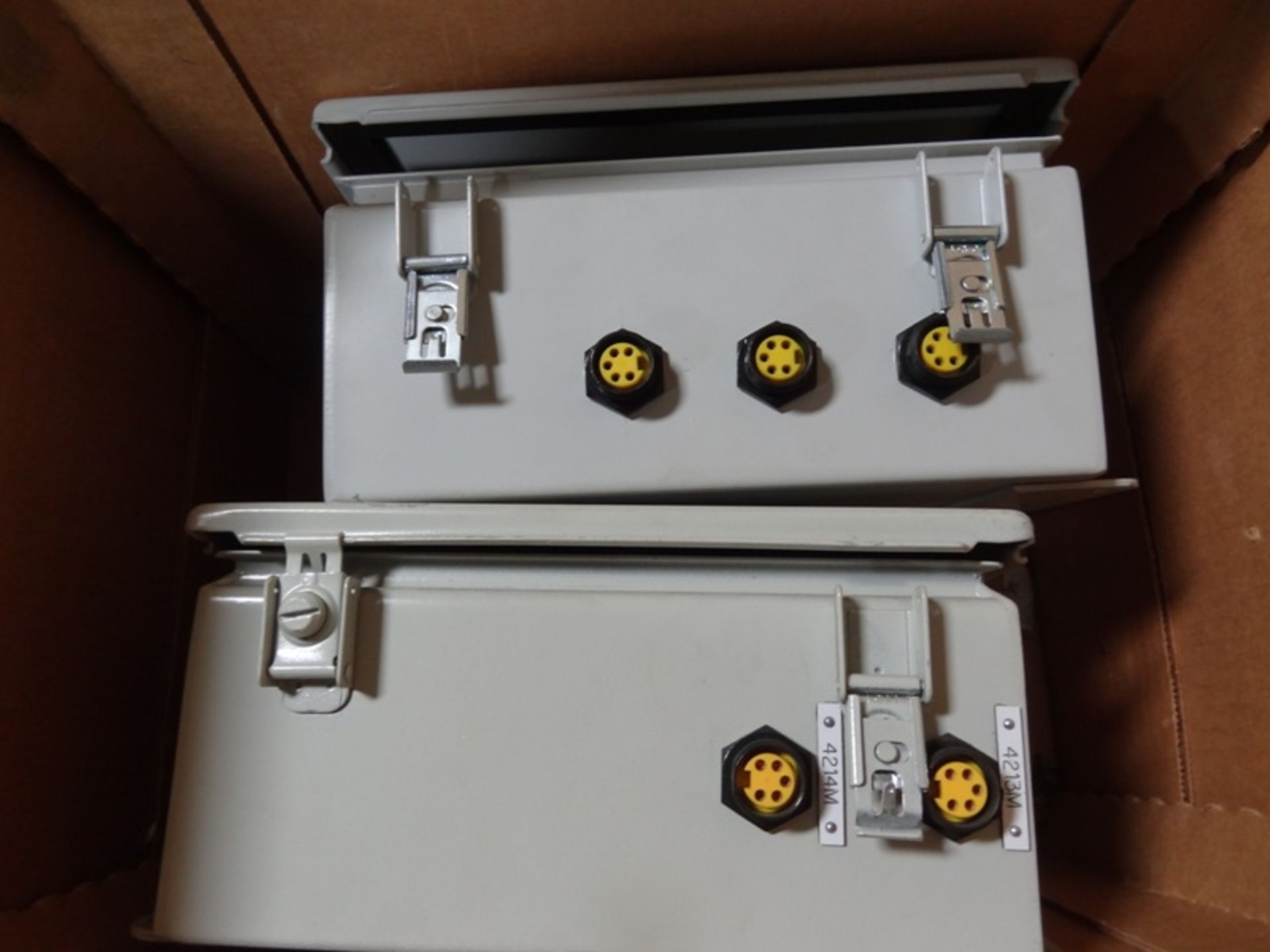 -Lot of (2) Hoffman Electrical Enclosures with Circuit Breakers 11” x 9” x 4” - Image 3 of 3