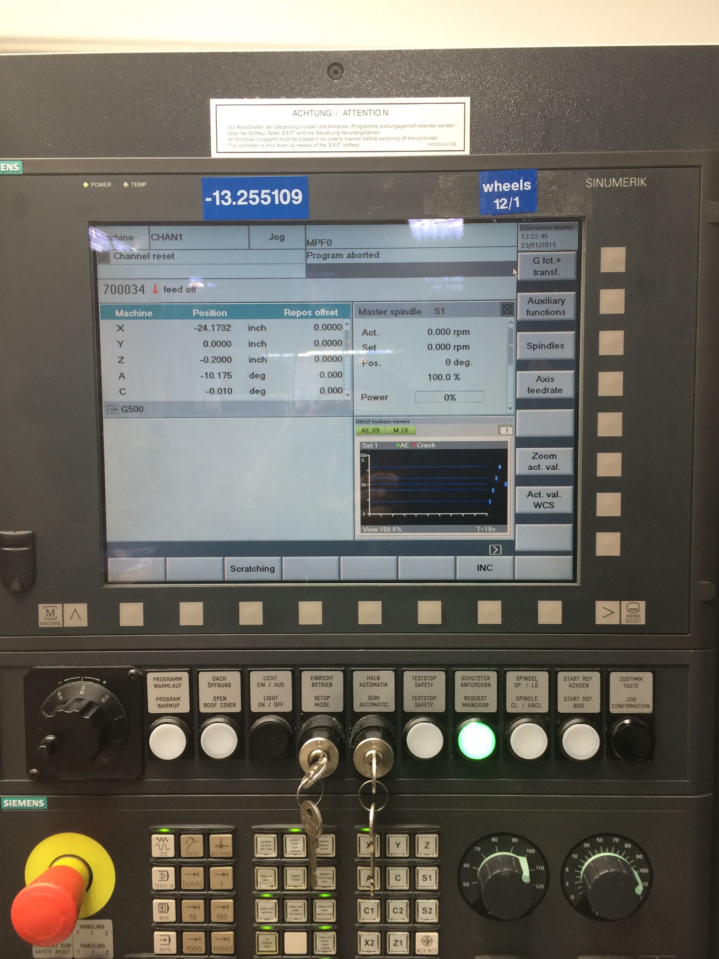 HAAS GRINDING CENTER MULTIGRIND MODEL CB MULTI AXIS CNC GRINDER, YEAR 2009, LOCATION TN - Image 3 of 11