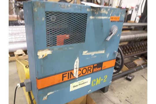 Cam machine model 10 s/n 8110 fabric or foam slicer included a coast control automatic unwinder - Image 2 of 12