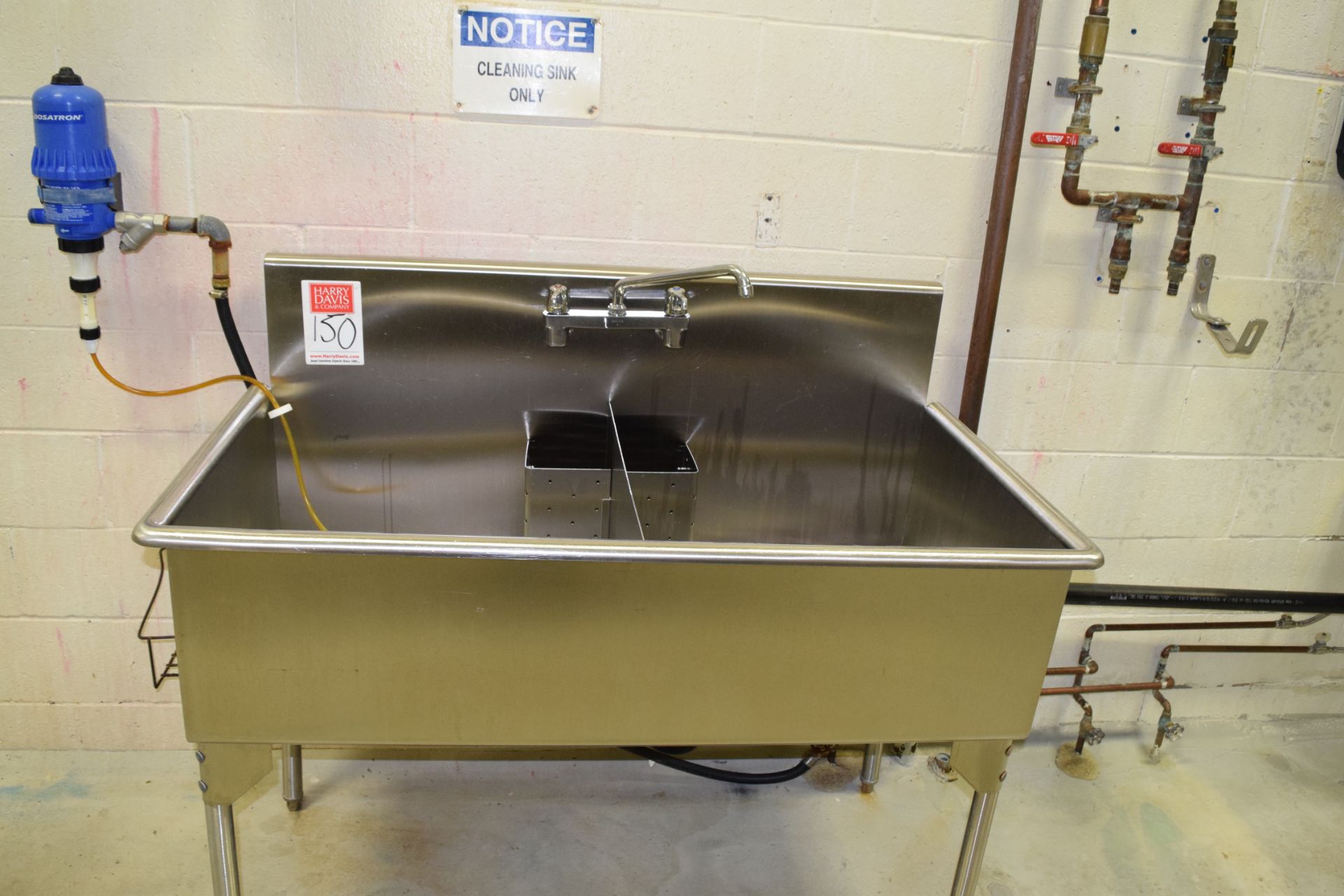 Double S/S Sink with Backsplash Rigging Charge:75 Skidding Charge:35