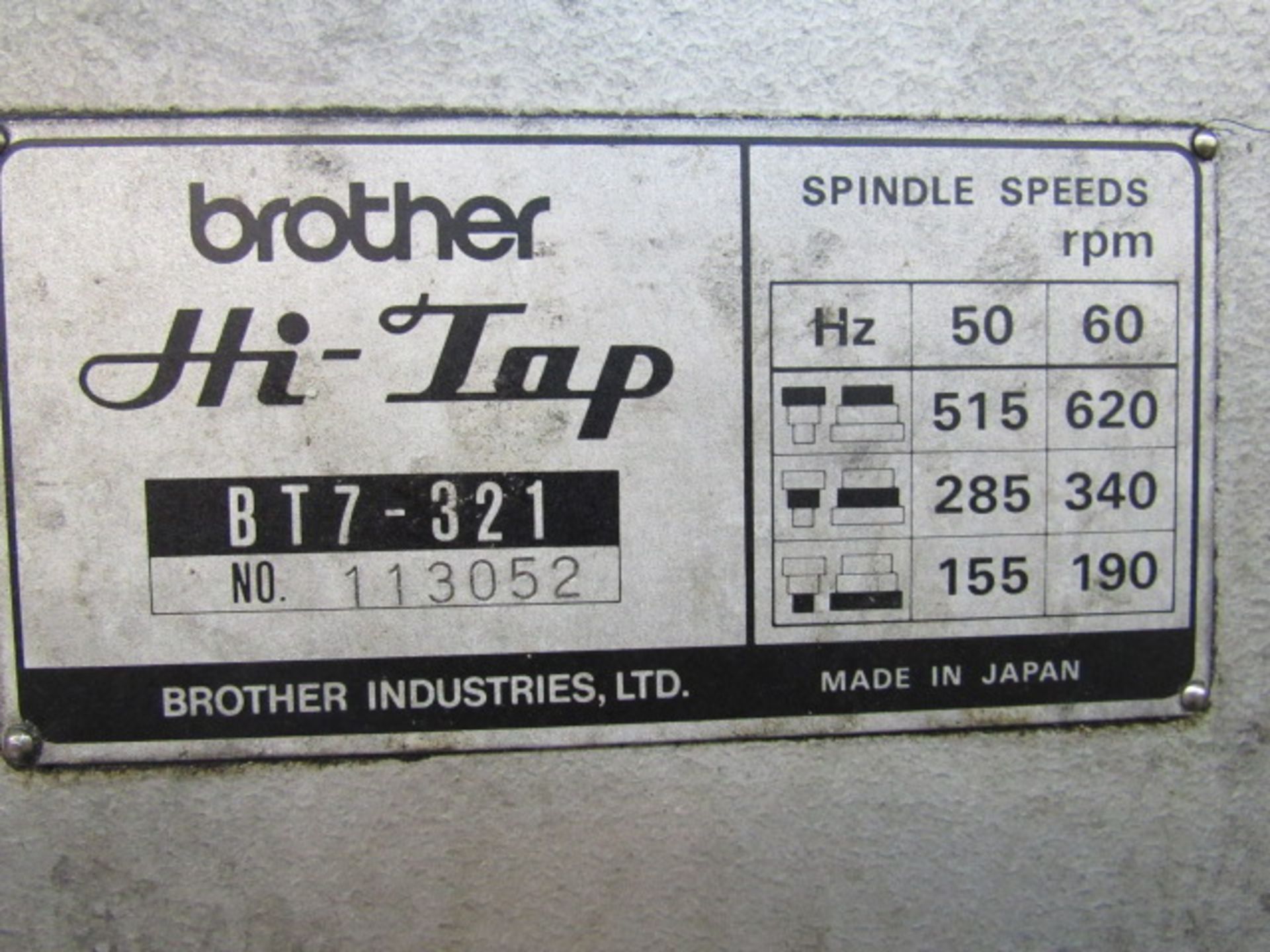 Brother Hi-Tap Model BT7-321 Automatic Tapping Machine - Image 4 of 6