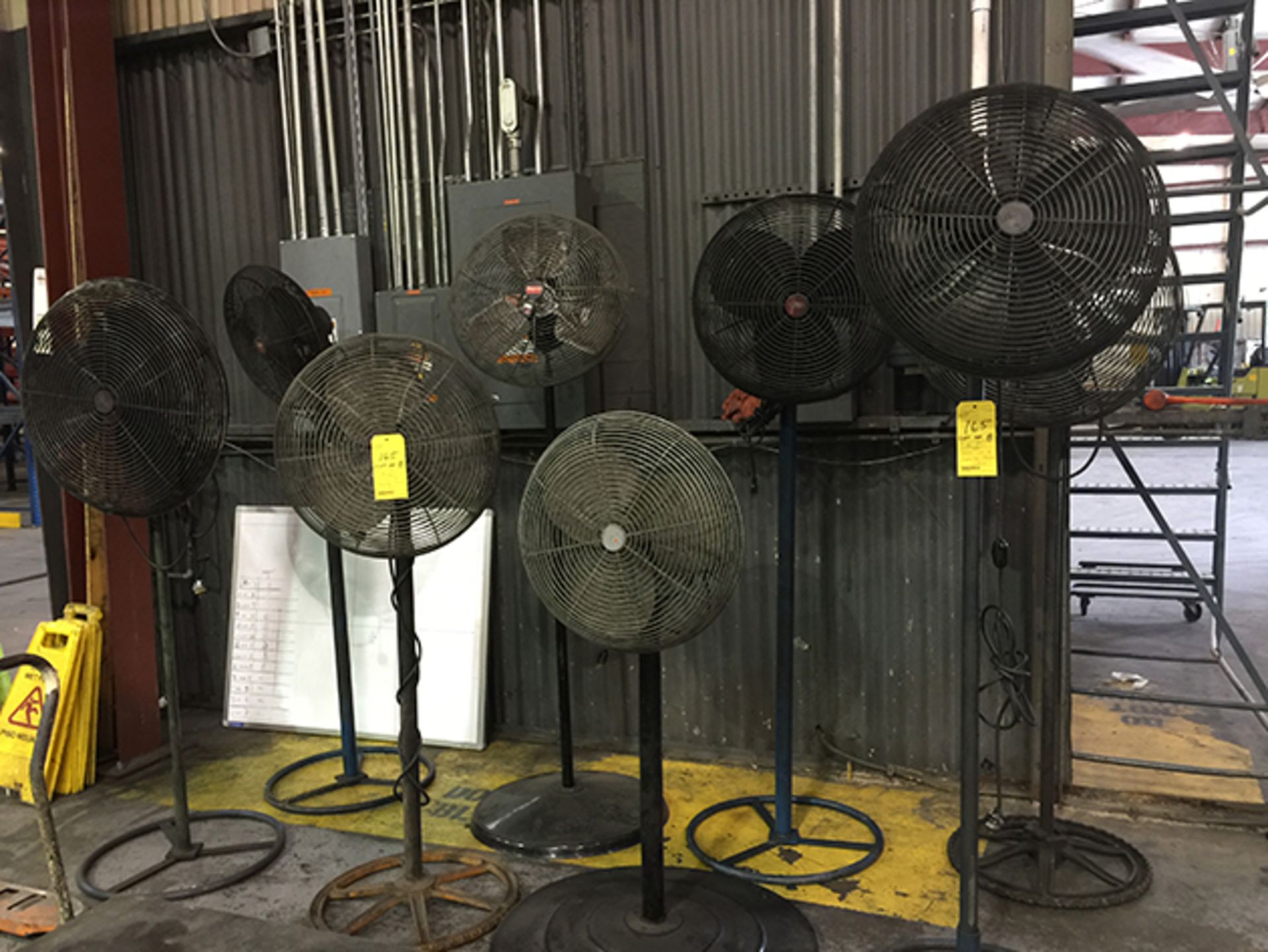 Lot of 8 Pedestal Floor Fans