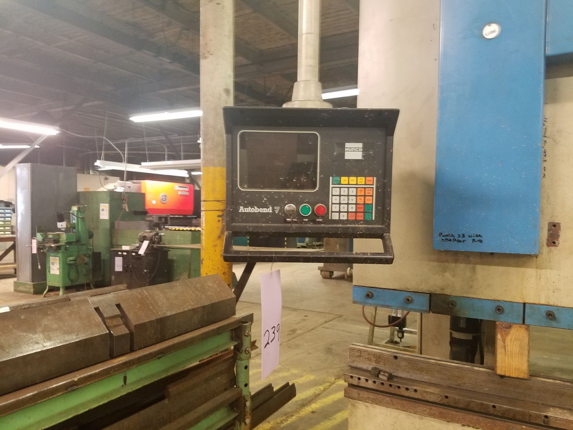 LVD CNC PRESS BRAKE HURCO AUTOBEND 7 CNC BACKGAUGE, TYPE 15 JS 13, 135 TON, 10'6" BETWEEN - Image 2 of 3