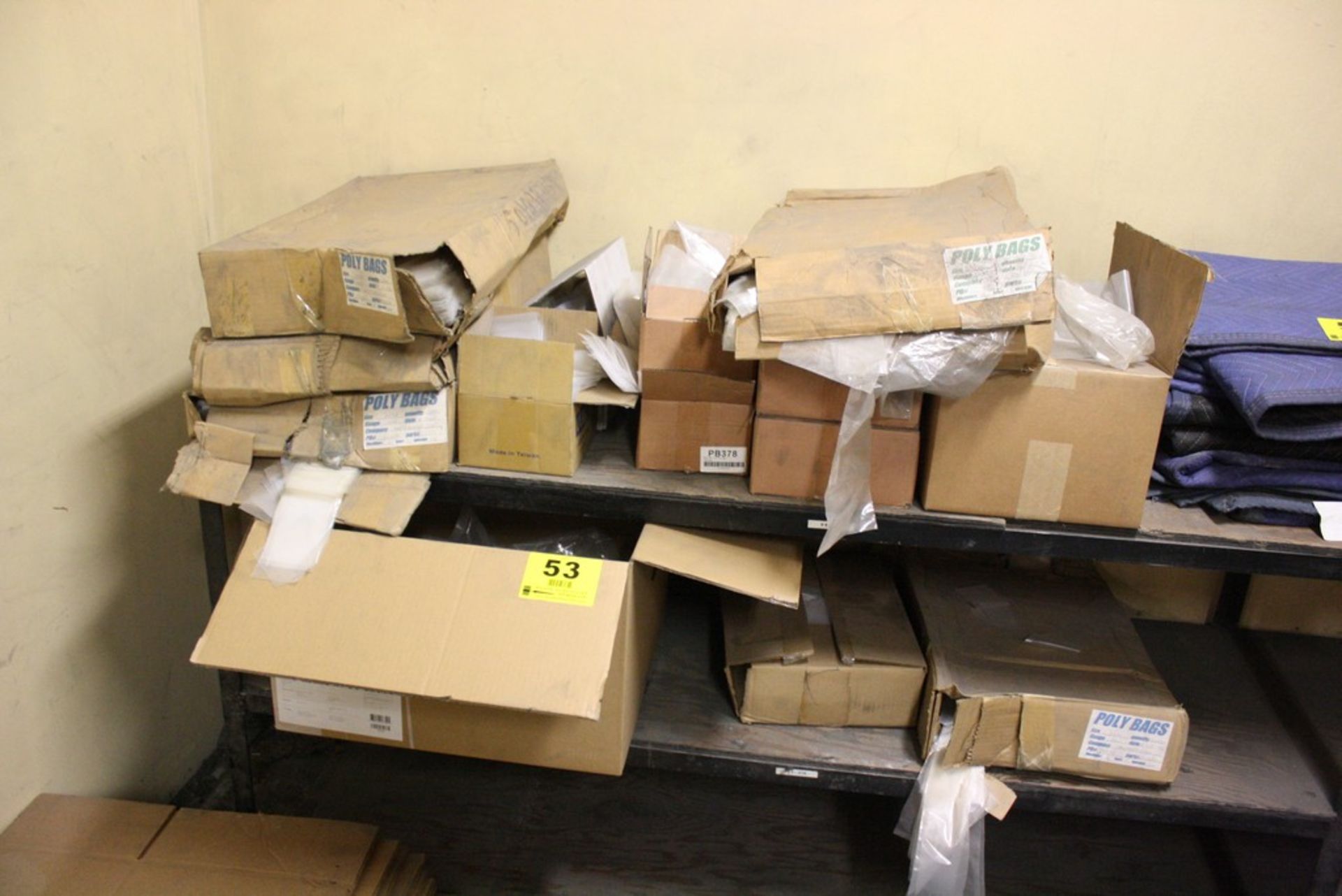 LOT: ASSORTED CARDBOARD BOXES & PLASTIC BAGS